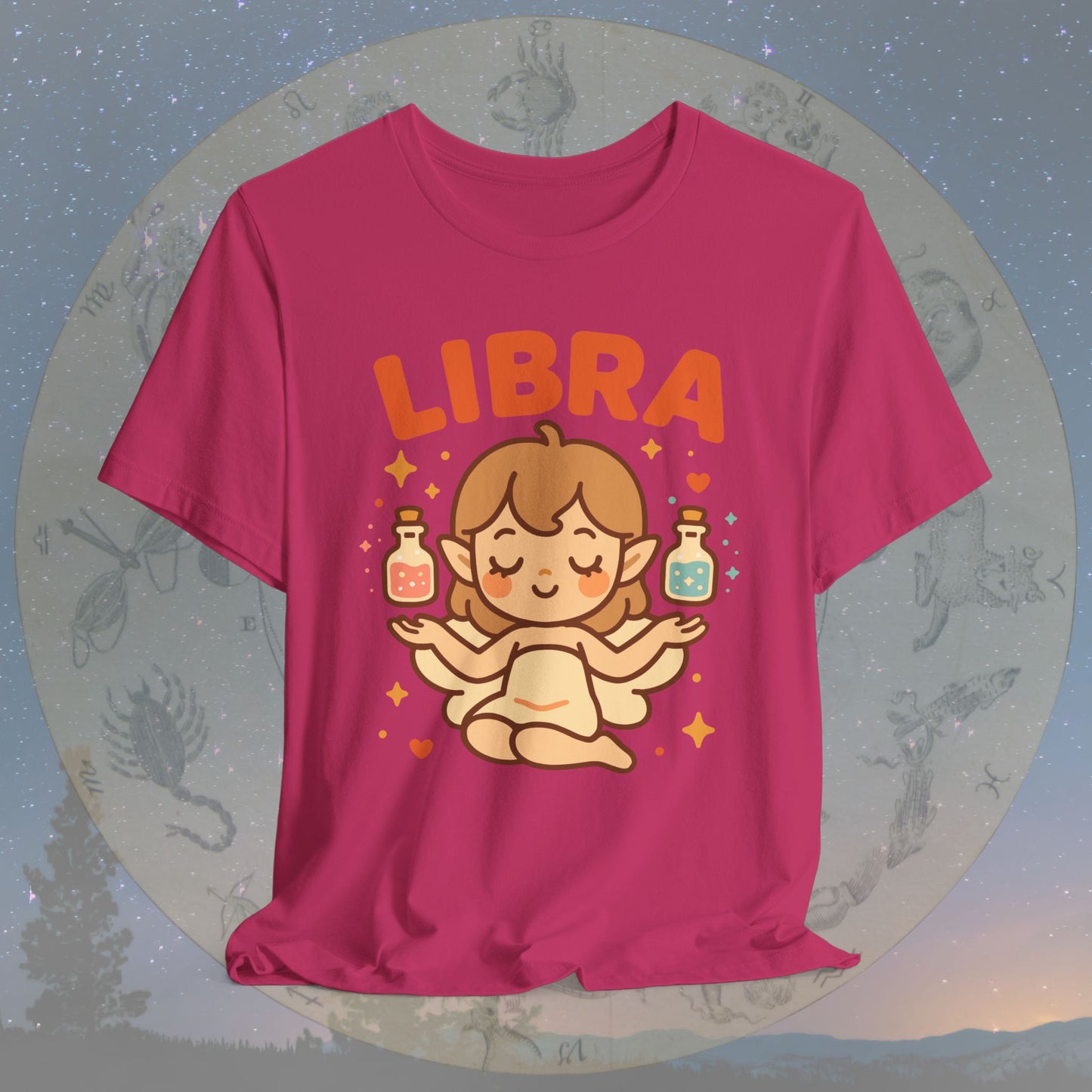 Kawaii Balanced Libra Zodiac Sign T-Shirt