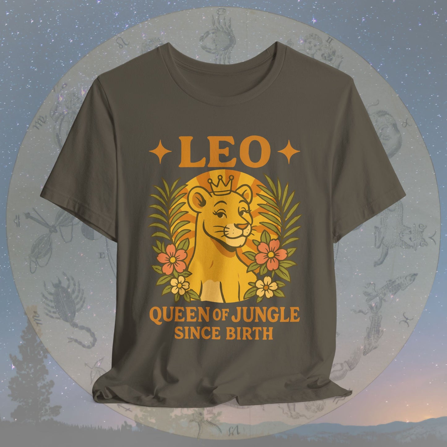 Confident Leo Queen of Jungle Zodiac Sign T-Shirt