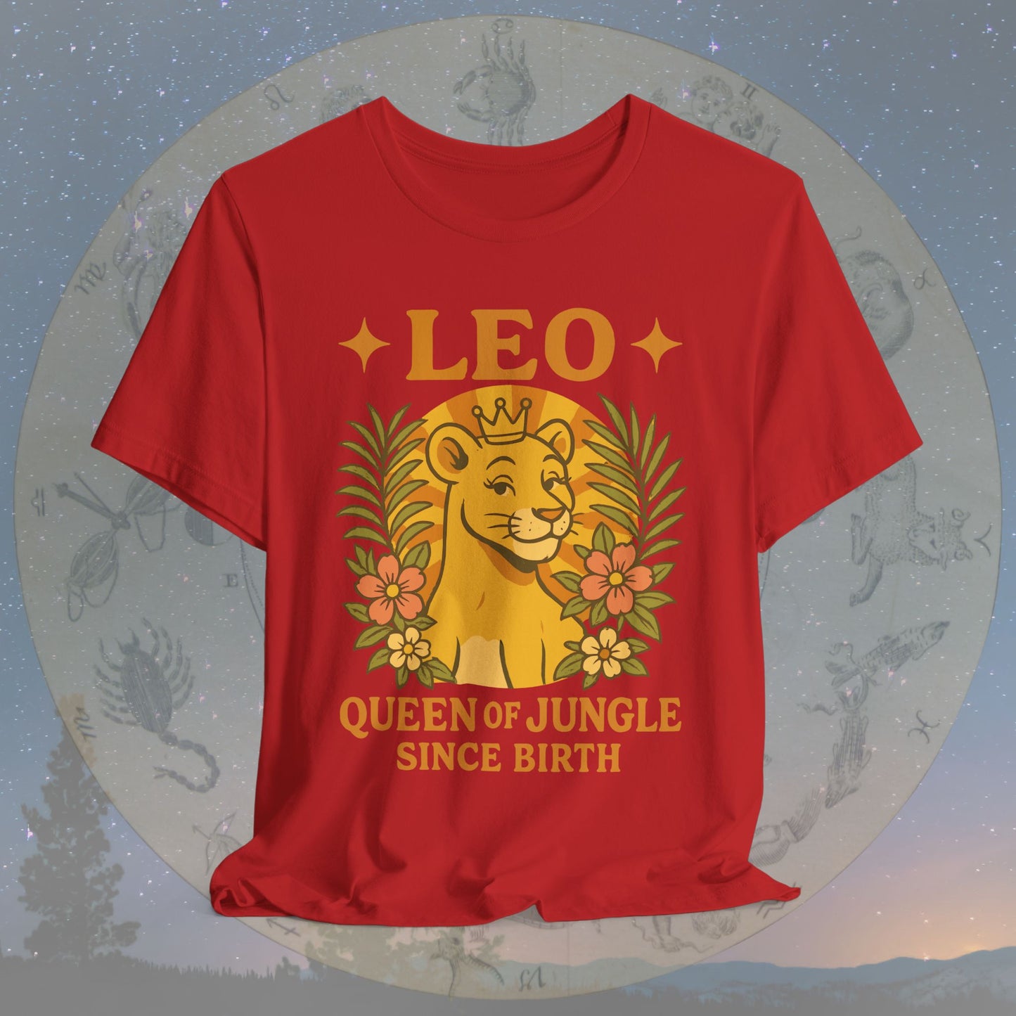 Confident Leo Queen of Jungle Zodiac Sign T-Shirt