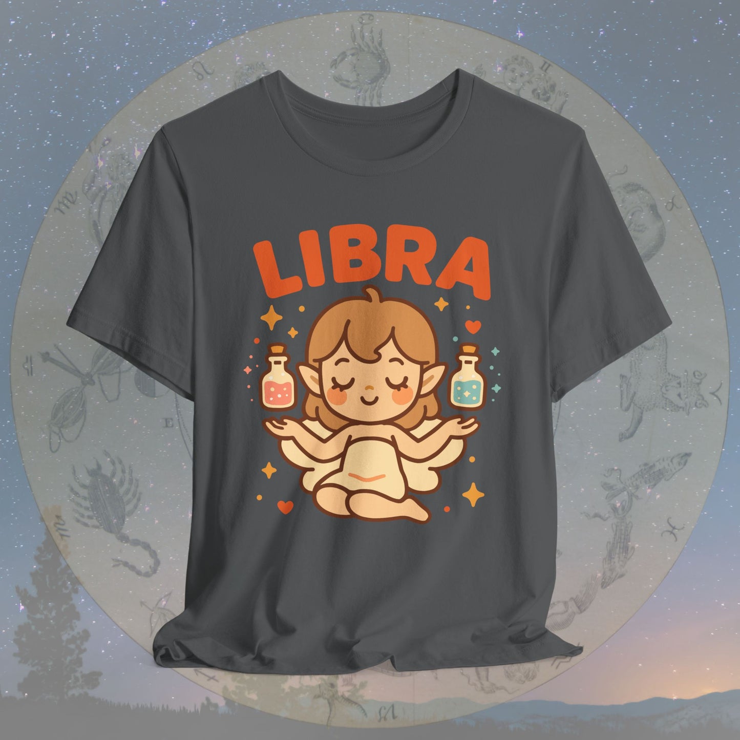 Kawaii Balanced Libra Zodiac Sign T-Shirt