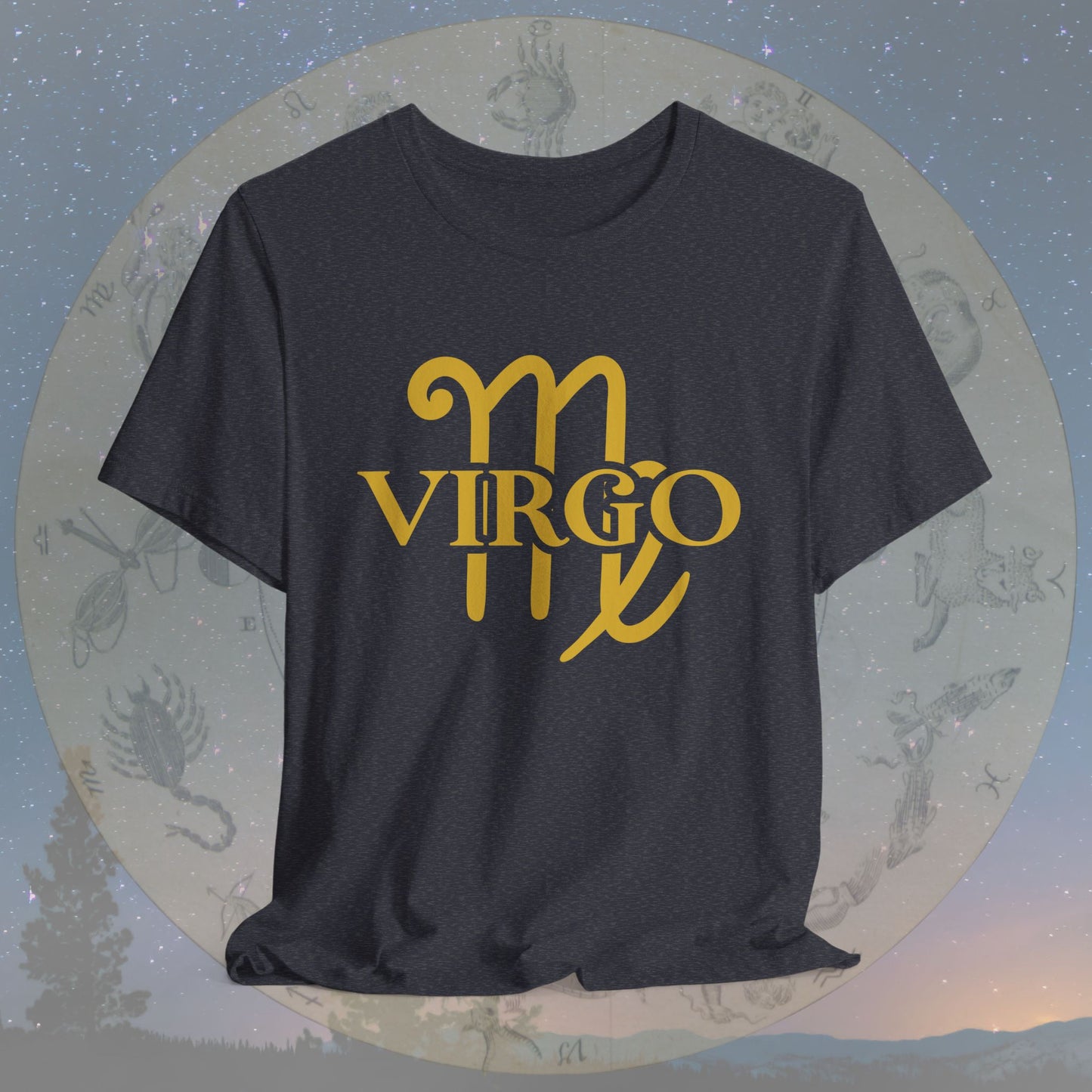 Virgo Golden Zodiac Symbol T-Shirt