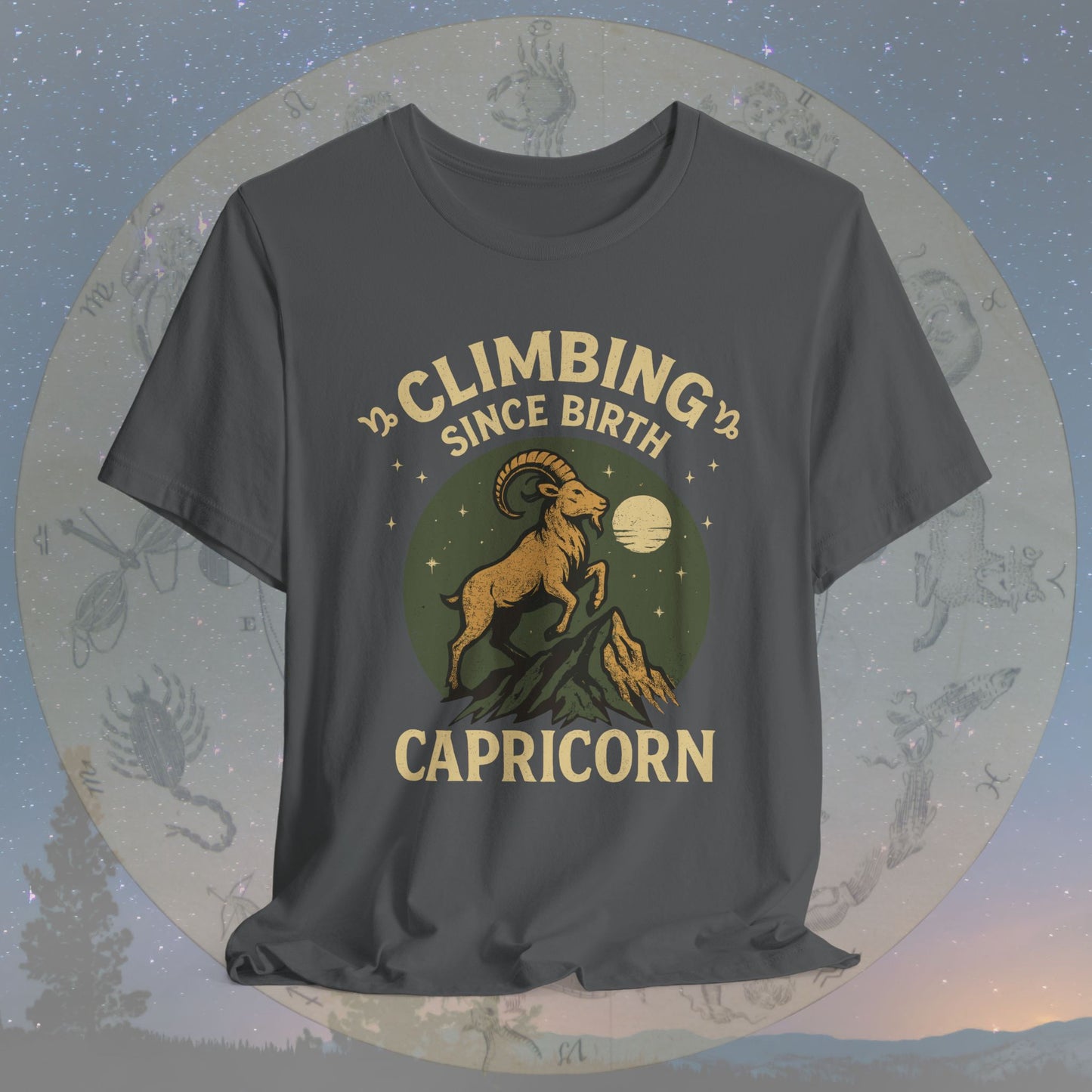 Climbing Since Birth Capricorn Zodiac Sign T-Shirt