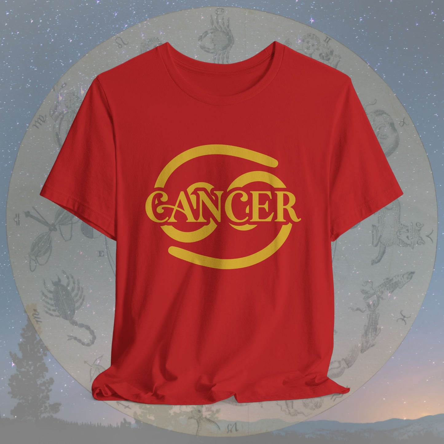 Cancer Golden Zodiac Symbol T-Shirt