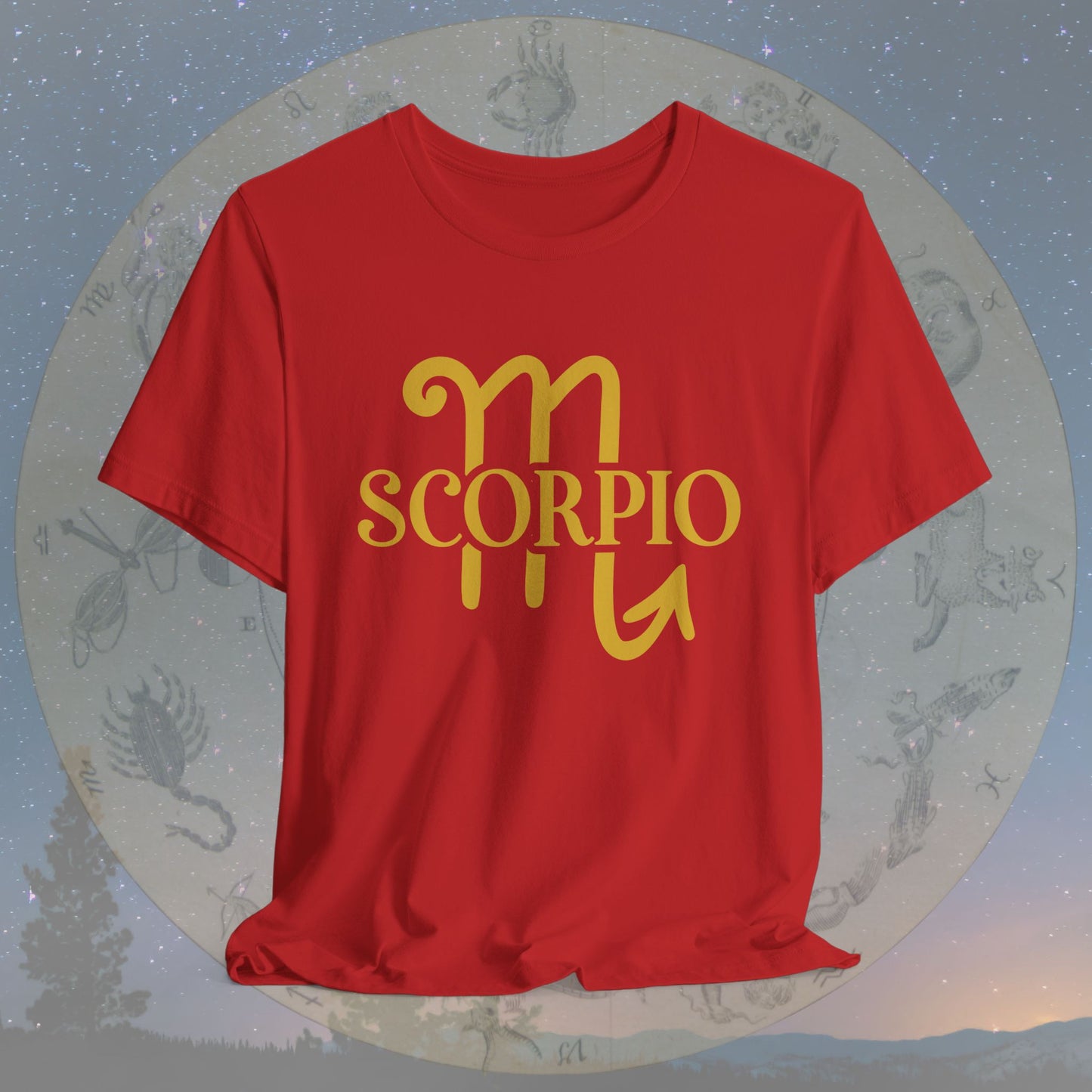 Scorpio Golden Zodiac Symbol T-Shirt