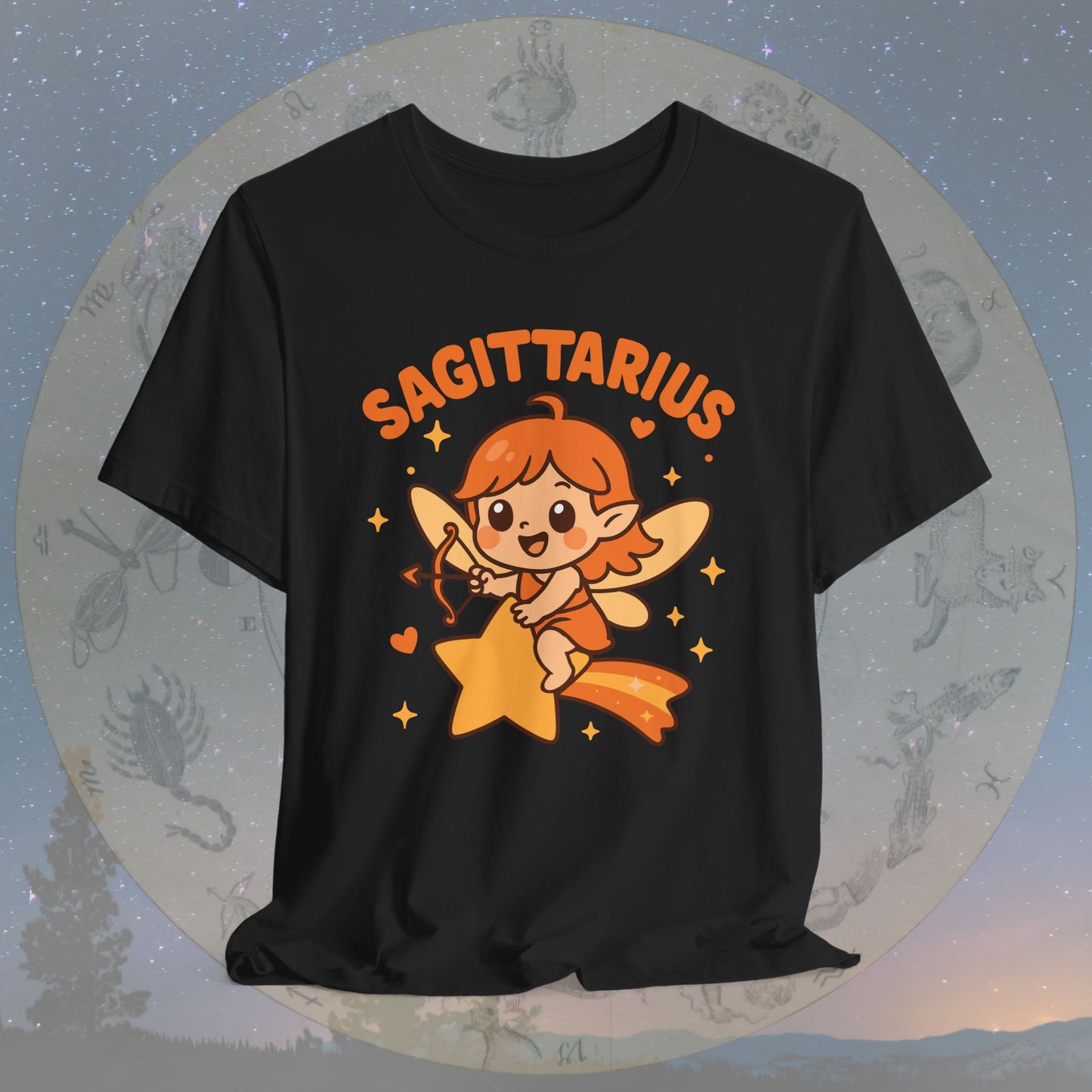 Kawaii Adventurous Sagittarius Zodiac Sign T-Shirt