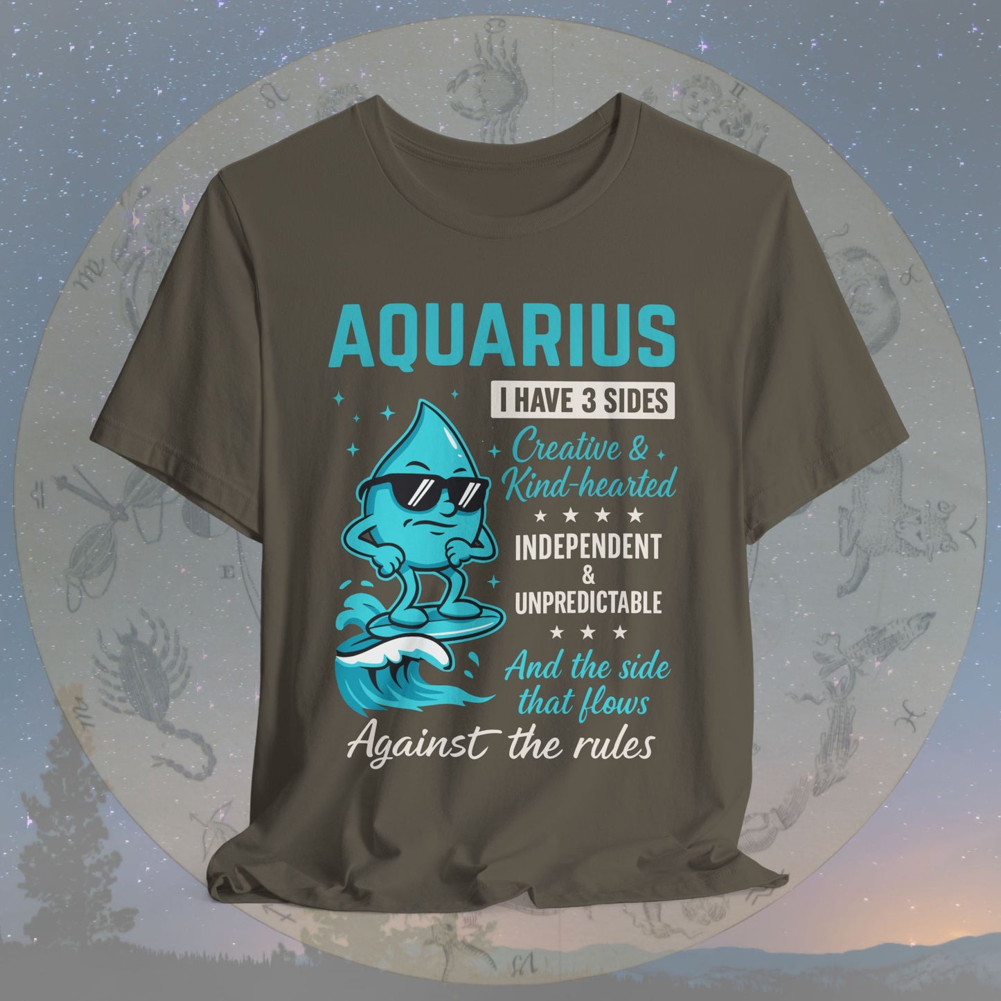 I Have 3 Sides – Free Spirit Aquarius T-Shirt
