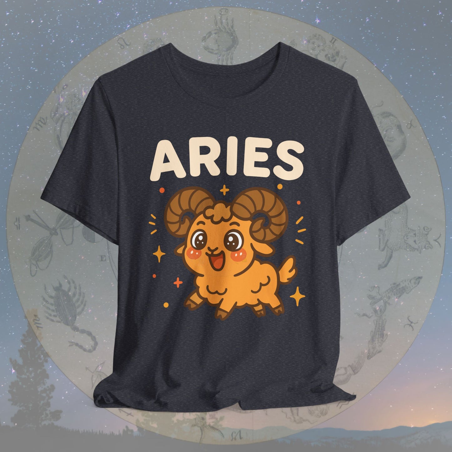 Kawaii Energetic Aries Zodiac Sign T-Shirt