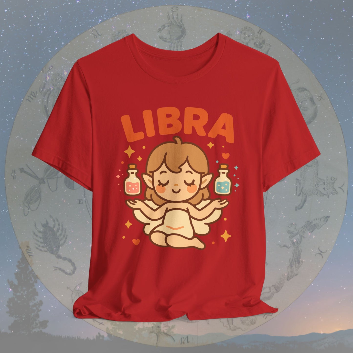 Kawaii Balanced Libra Zodiac Sign T-Shirt