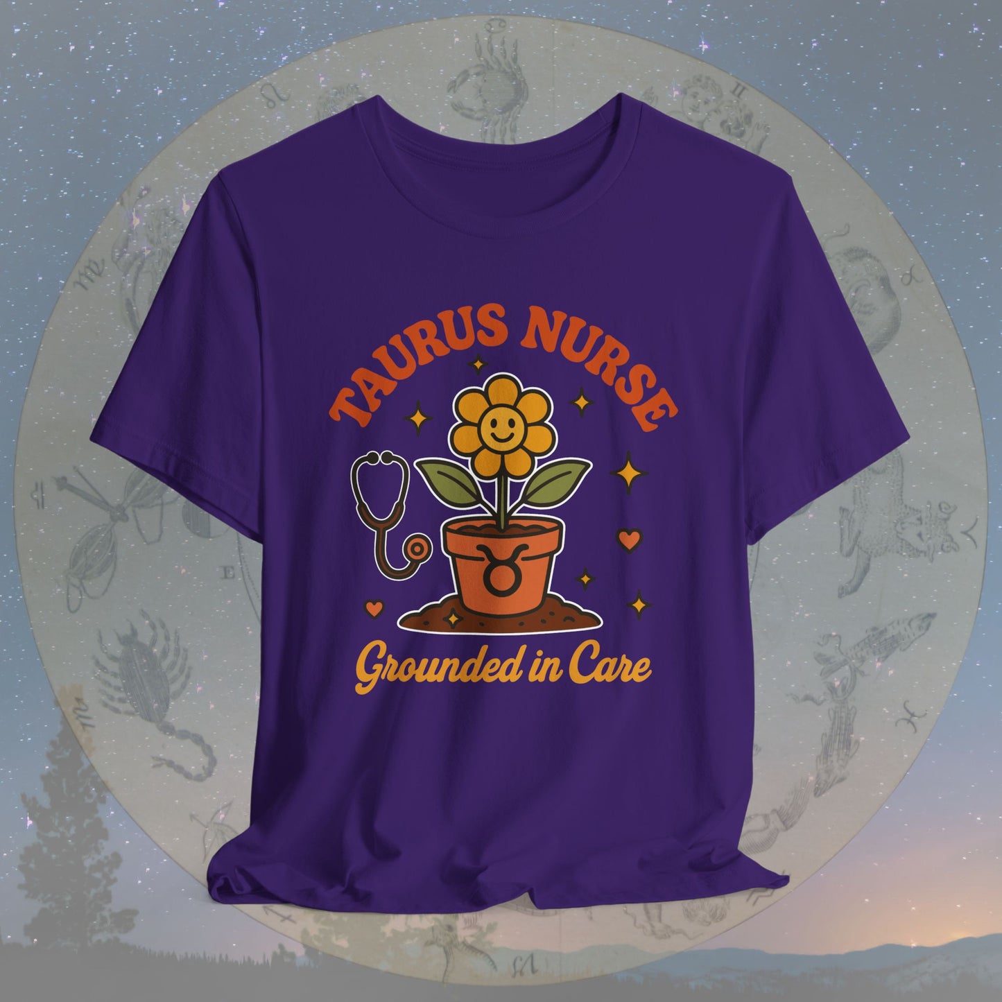 Grounded in Care Taurus Nurse T-Shirt