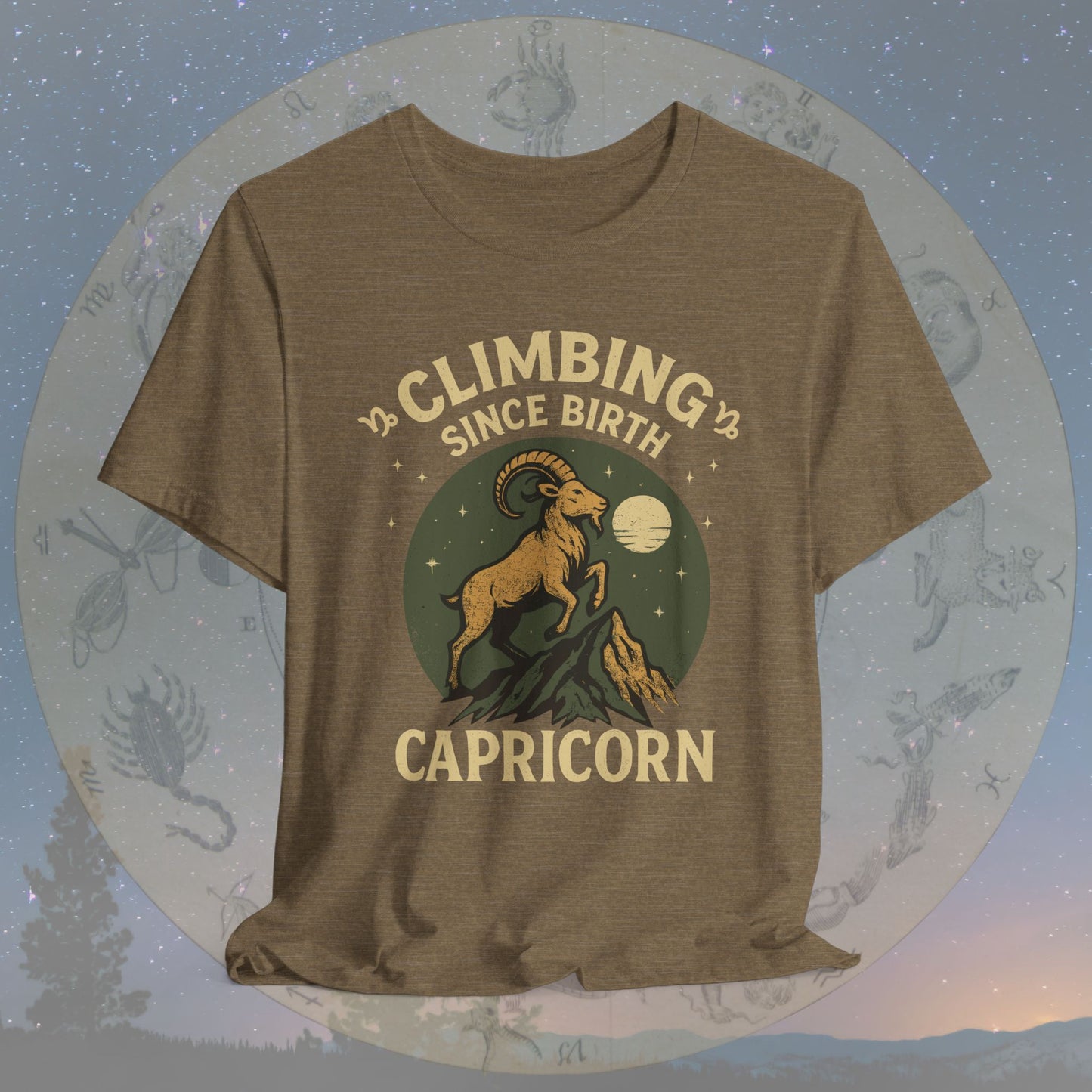 Climbing Since Birth Capricorn Zodiac Sign T-Shirt