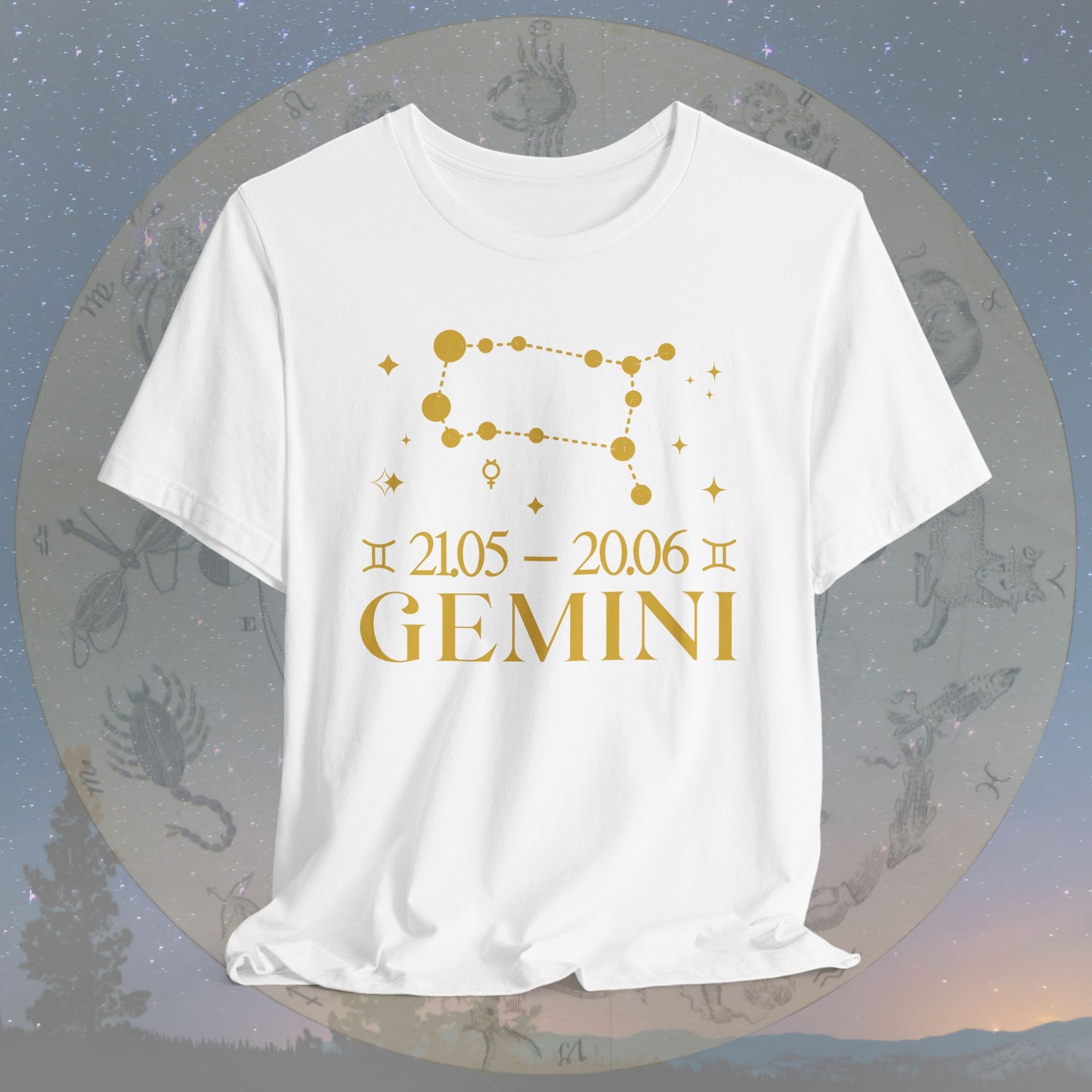 Gemini Star Constellation Zodiac T-Shirt