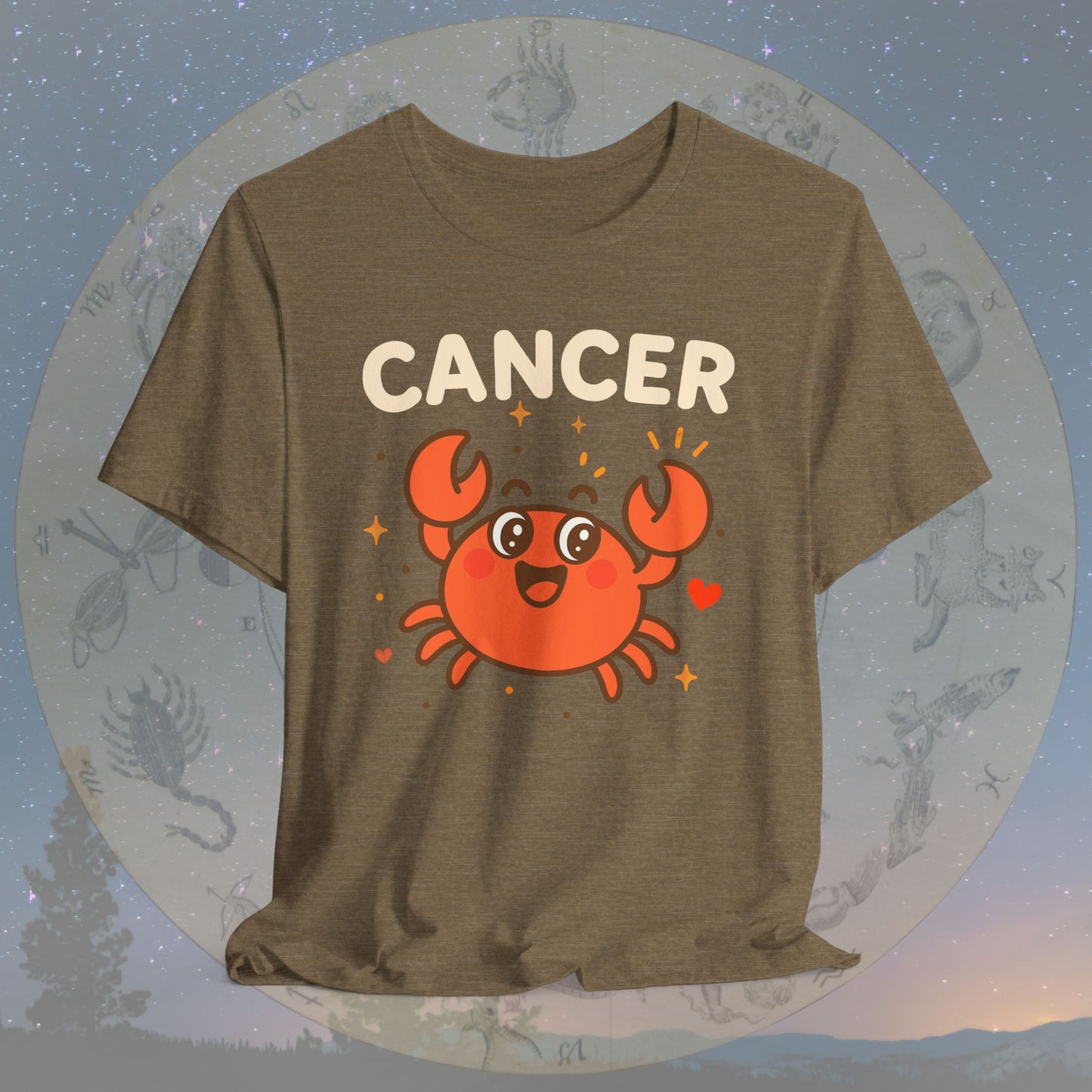 Kawaii Cheerful Cancer Zodiac Sign T-Shirt