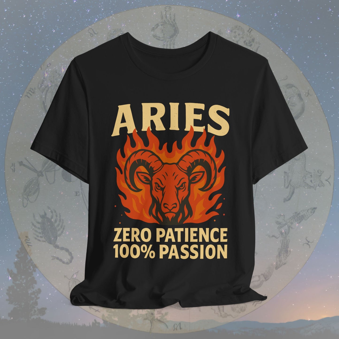 Aries Fiery Passion Zodiac T-Shirt