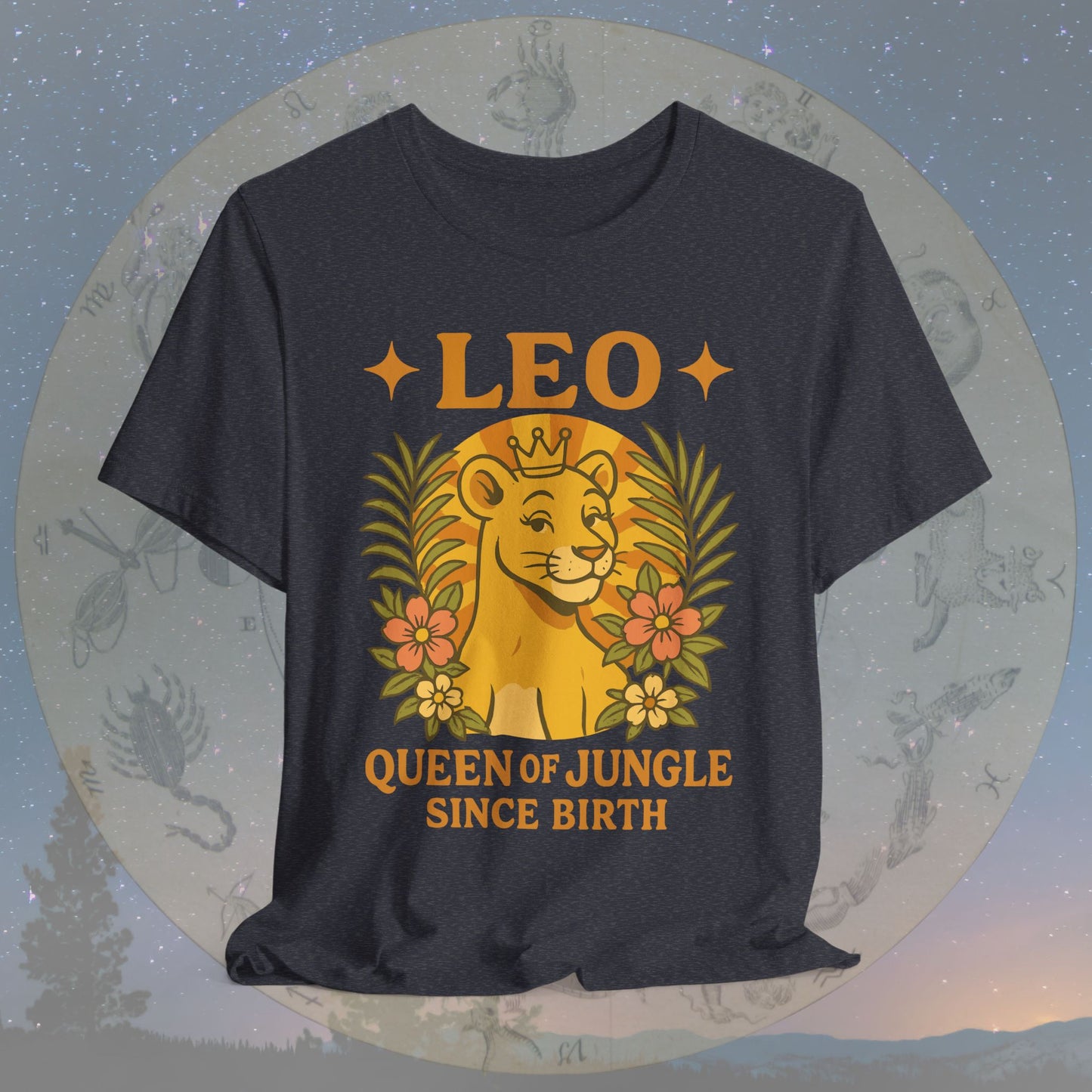 Confident Leo Queen of Jungle Zodiac Sign T-Shirt