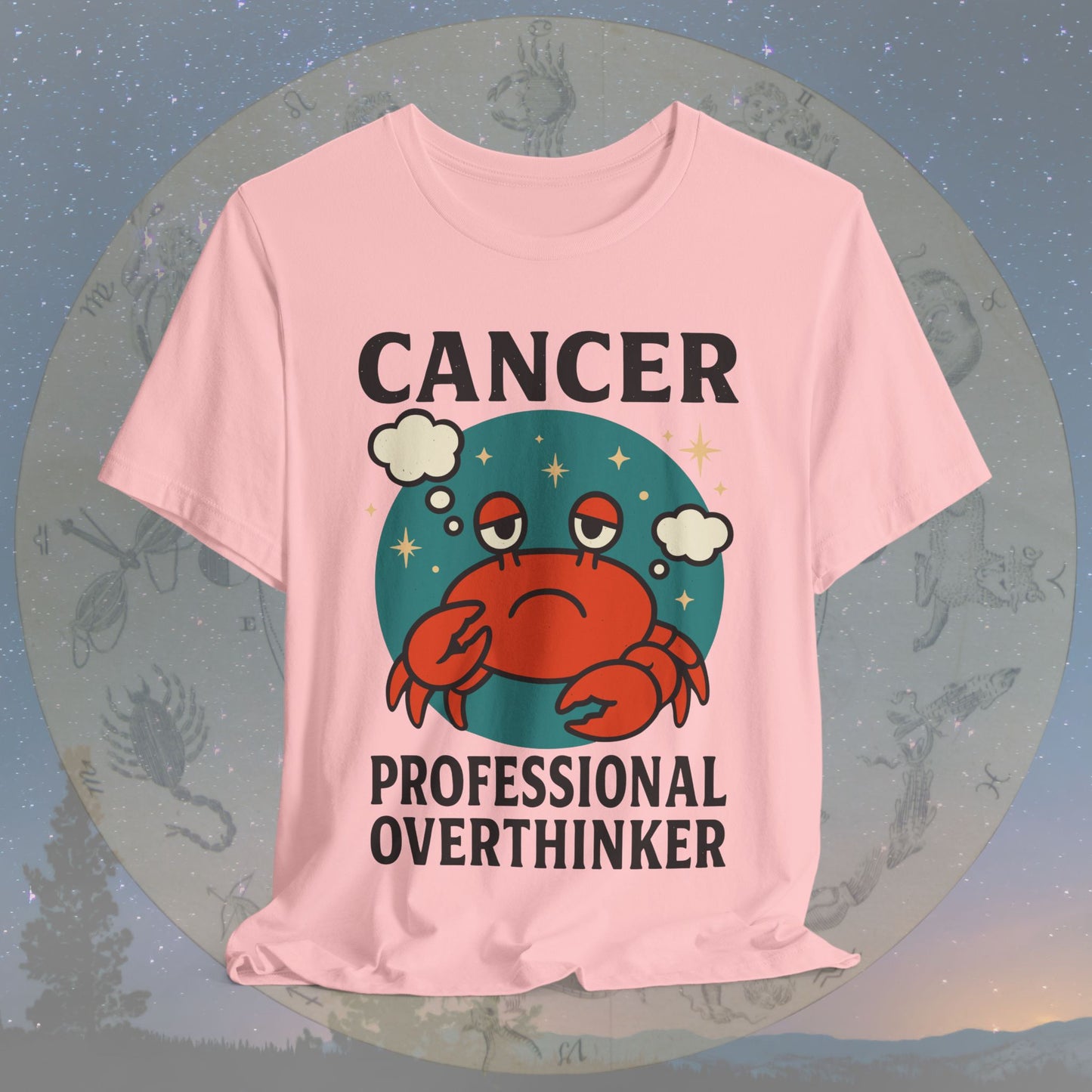 Funny Cancer Zodiac Sign Overthinker T-Shirt
