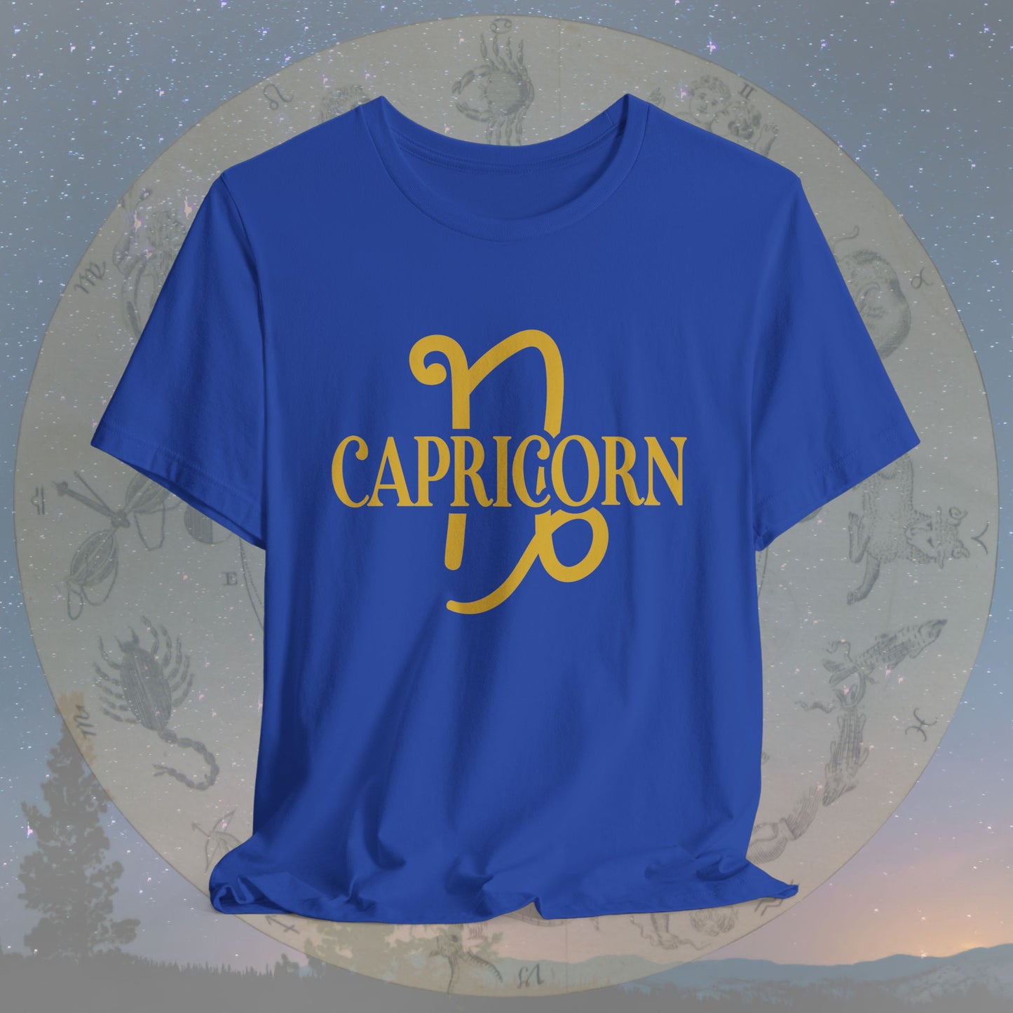 Capricorn Golden Zodiac Symbol T-Shirt
