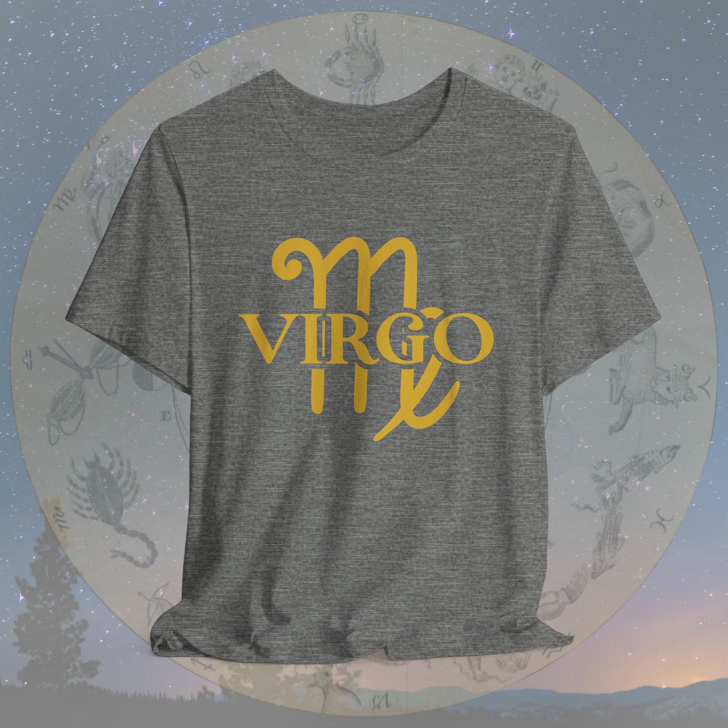 Virgo Golden Zodiac Symbol T-Shirt