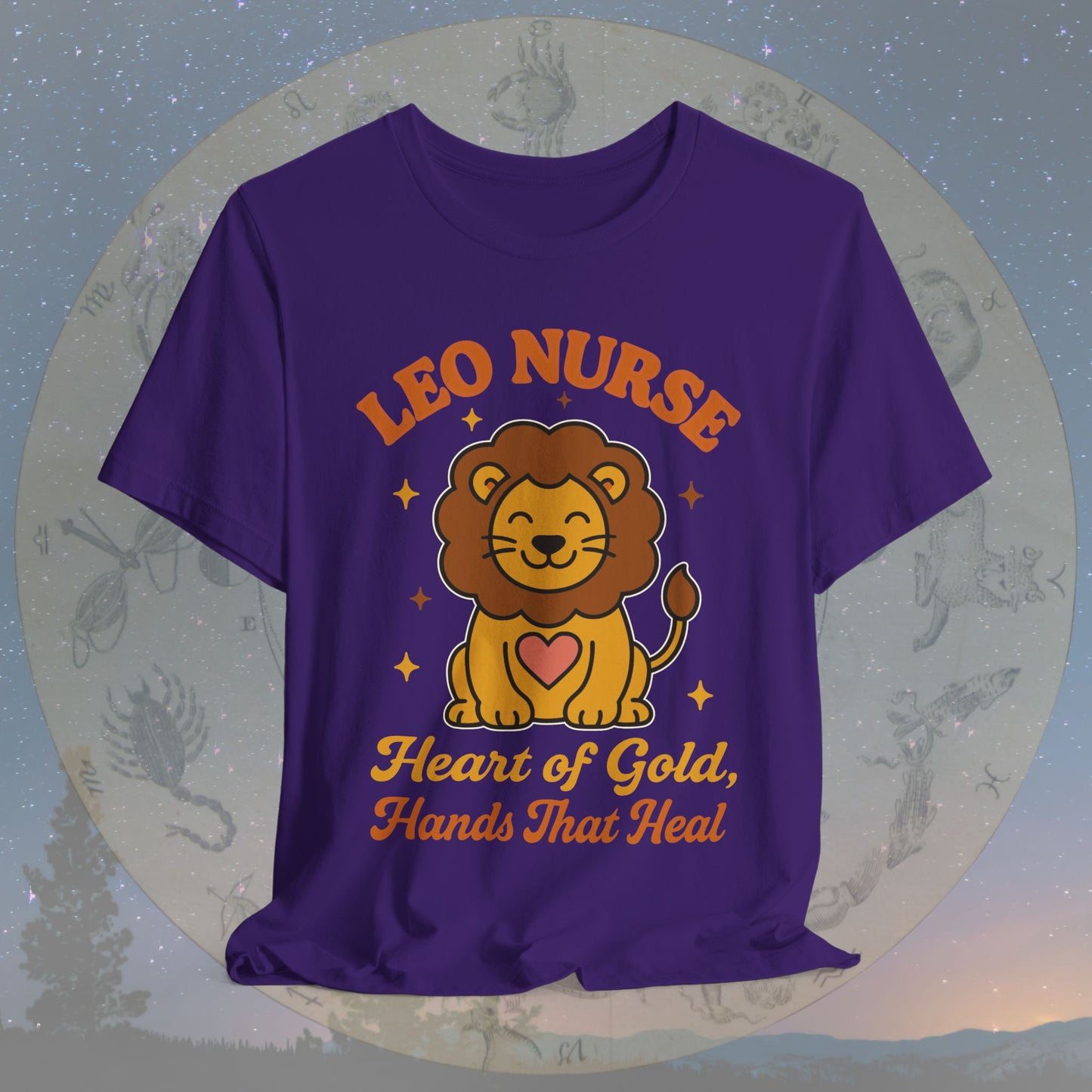 Heart of Gold Leo Nurse T-Shirt
