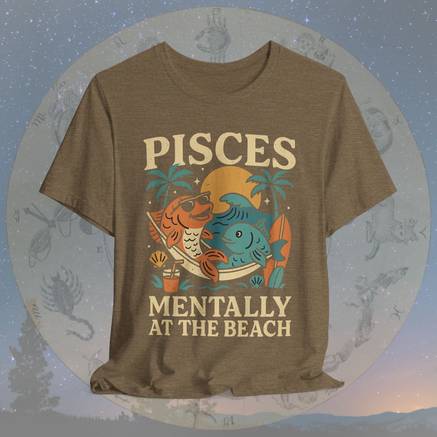 Pisces Mentally at the Beach T-Shirt