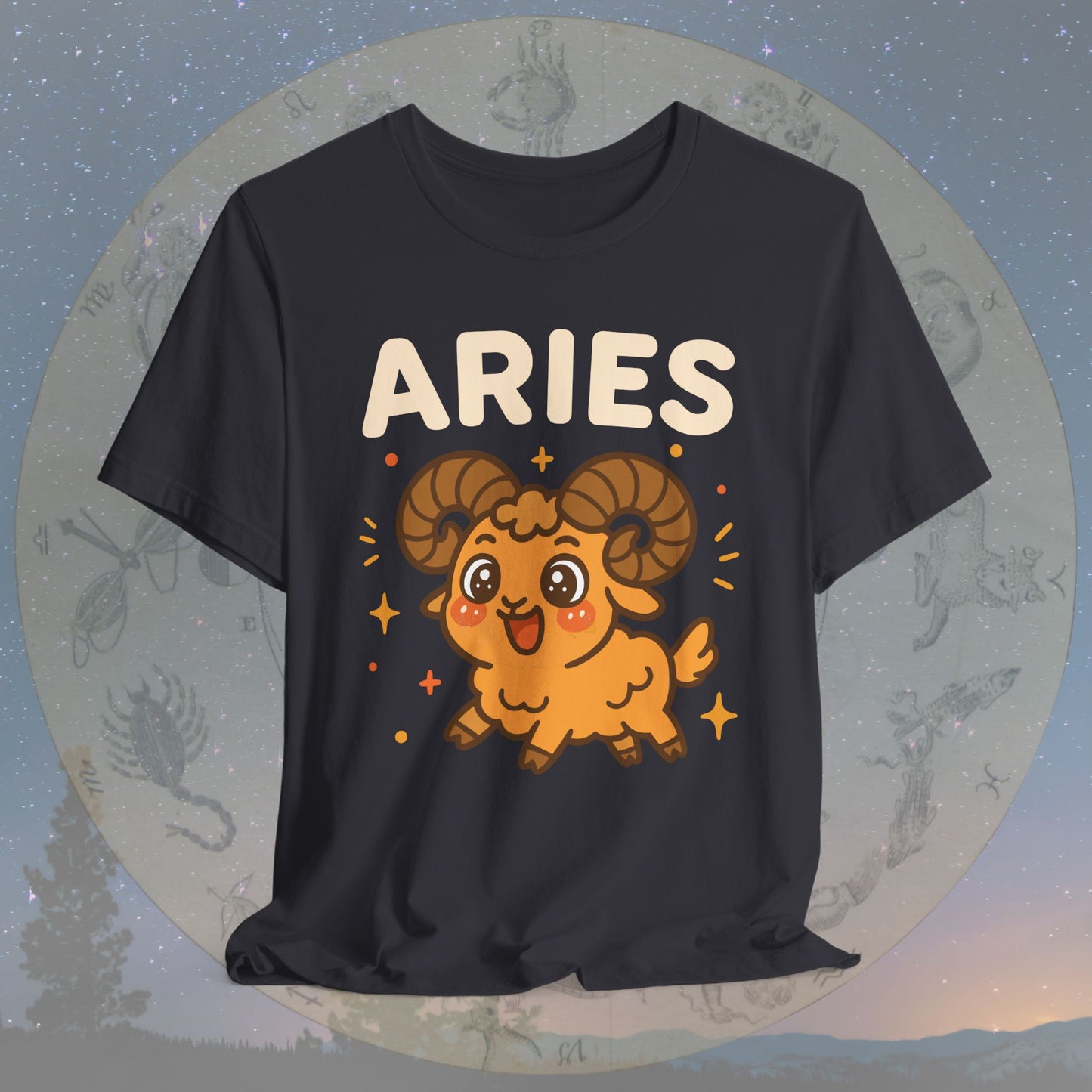 Kawaii Energetic Aries Zodiac Sign T-Shirt