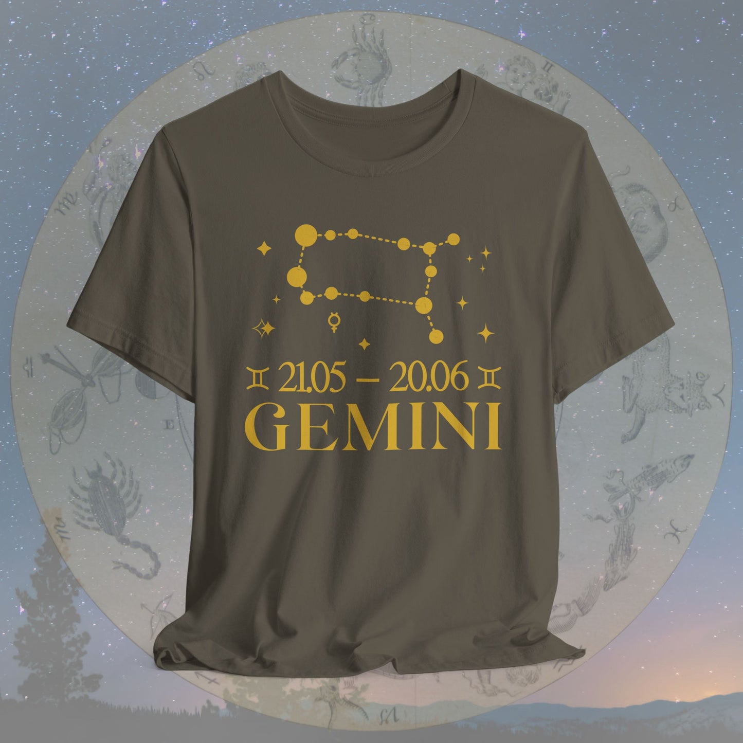 Gemini Star Constellation Zodiac T-Shirt
