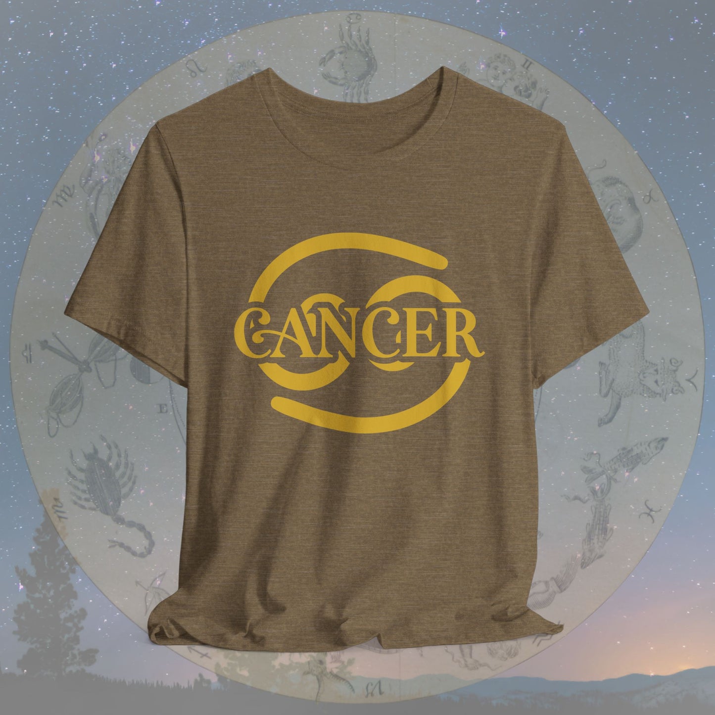 Cancer Golden Zodiac Symbol T-Shirt