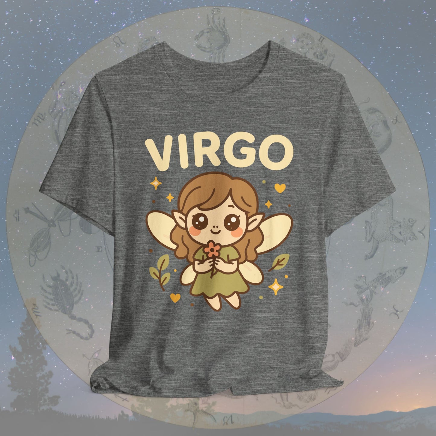 Kawaii Gentle Virgo Zodiac Sign T-Shirt