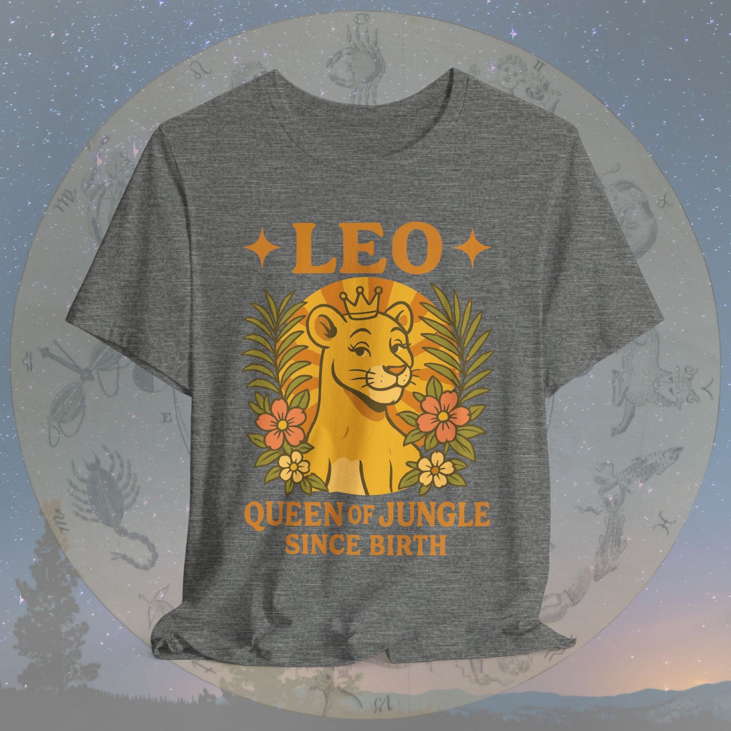 Confident Leo Queen of Jungle Zodiac Sign T-Shirt