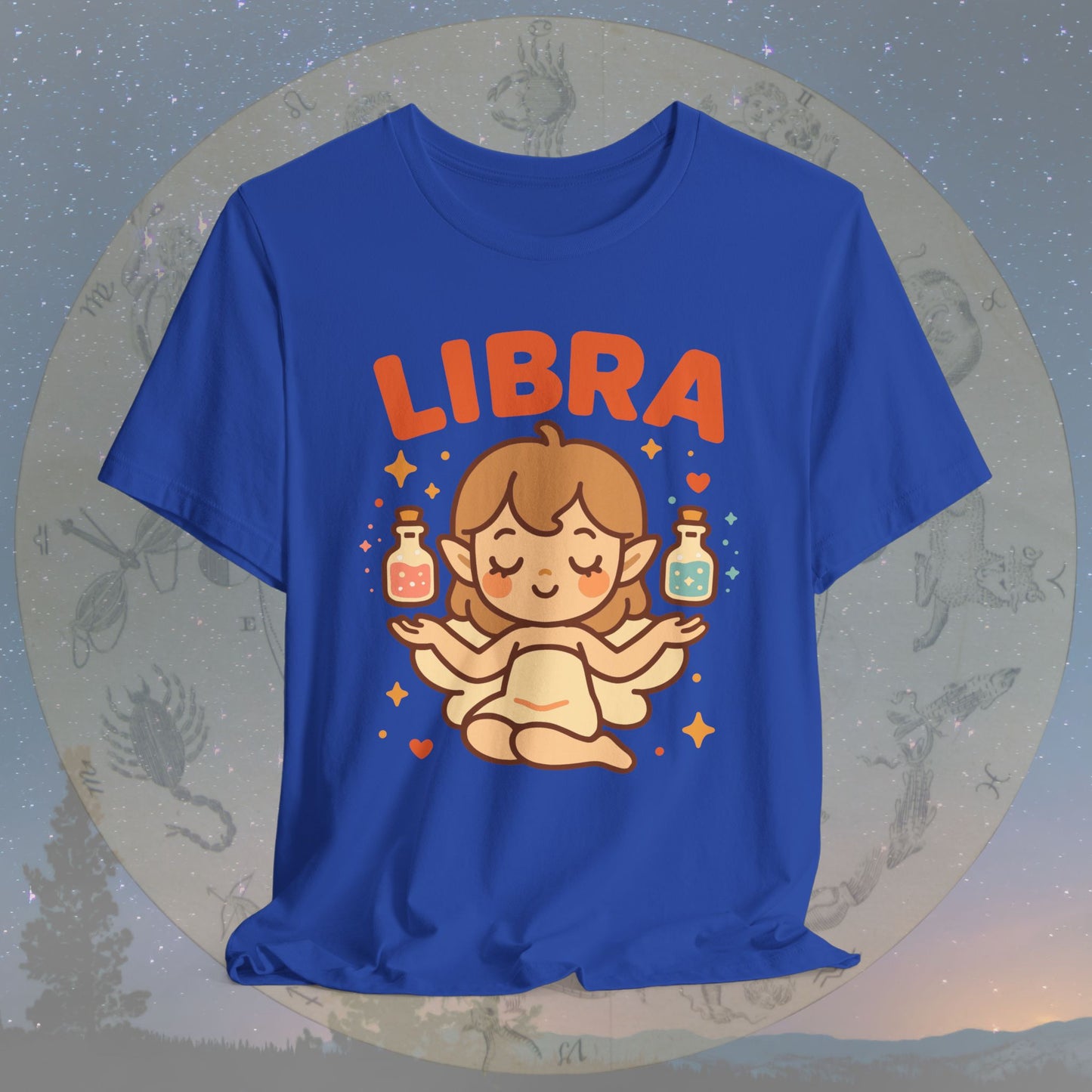 Kawaii Balanced Libra Zodiac Sign T-Shirt