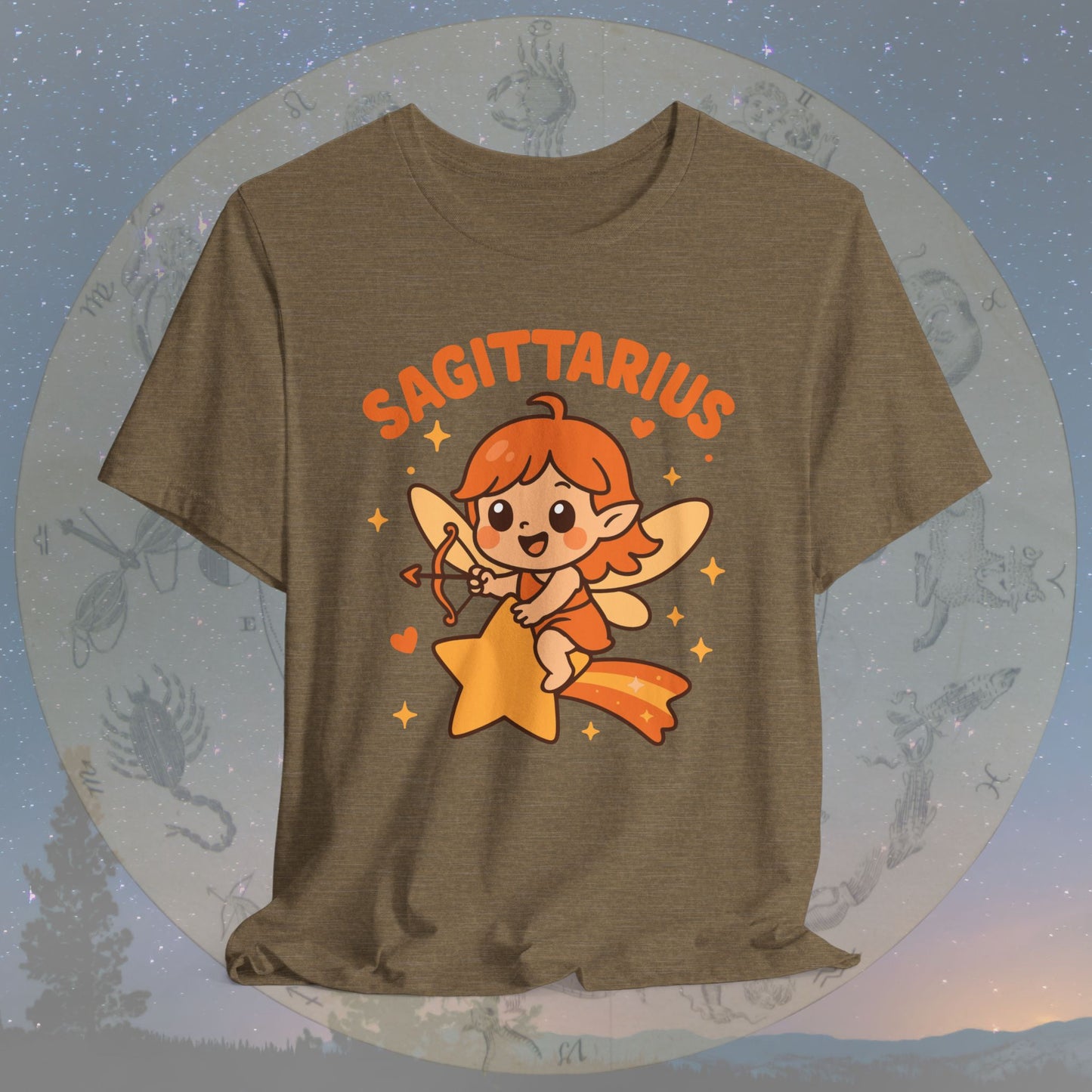 Kawaii Adventurous Sagittarius Zodiac Sign T-Shirt