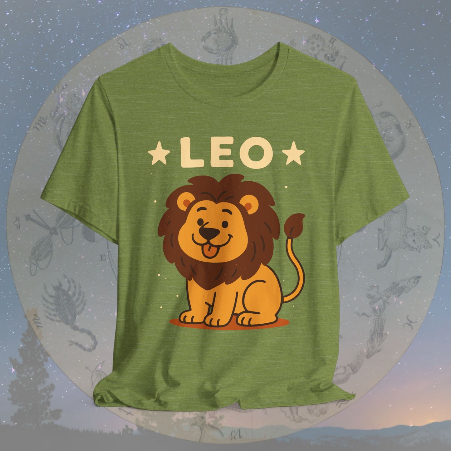 Cute Kawaii Leo Zodiac Sign T-Shirt