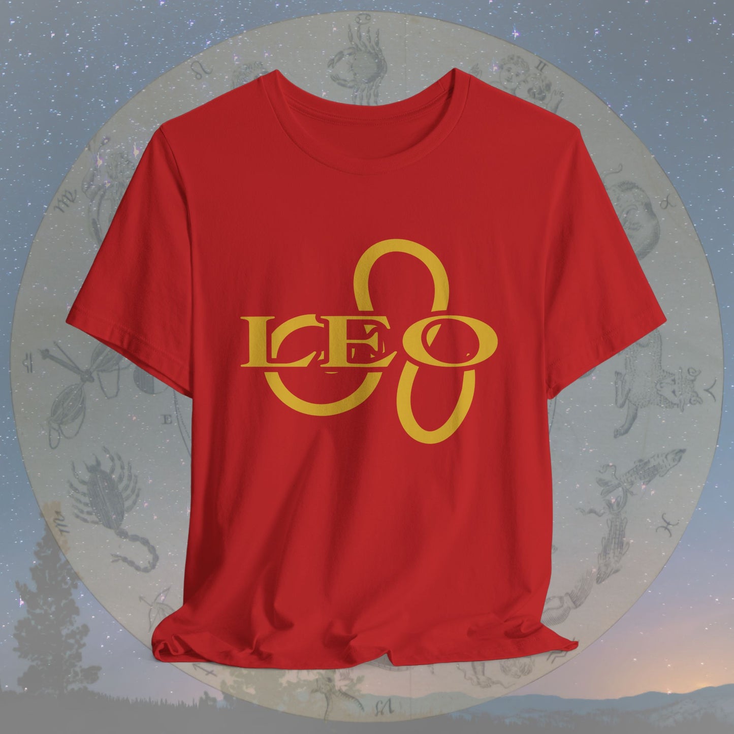 Leo Golden Zodiac Symbol T-Shirt