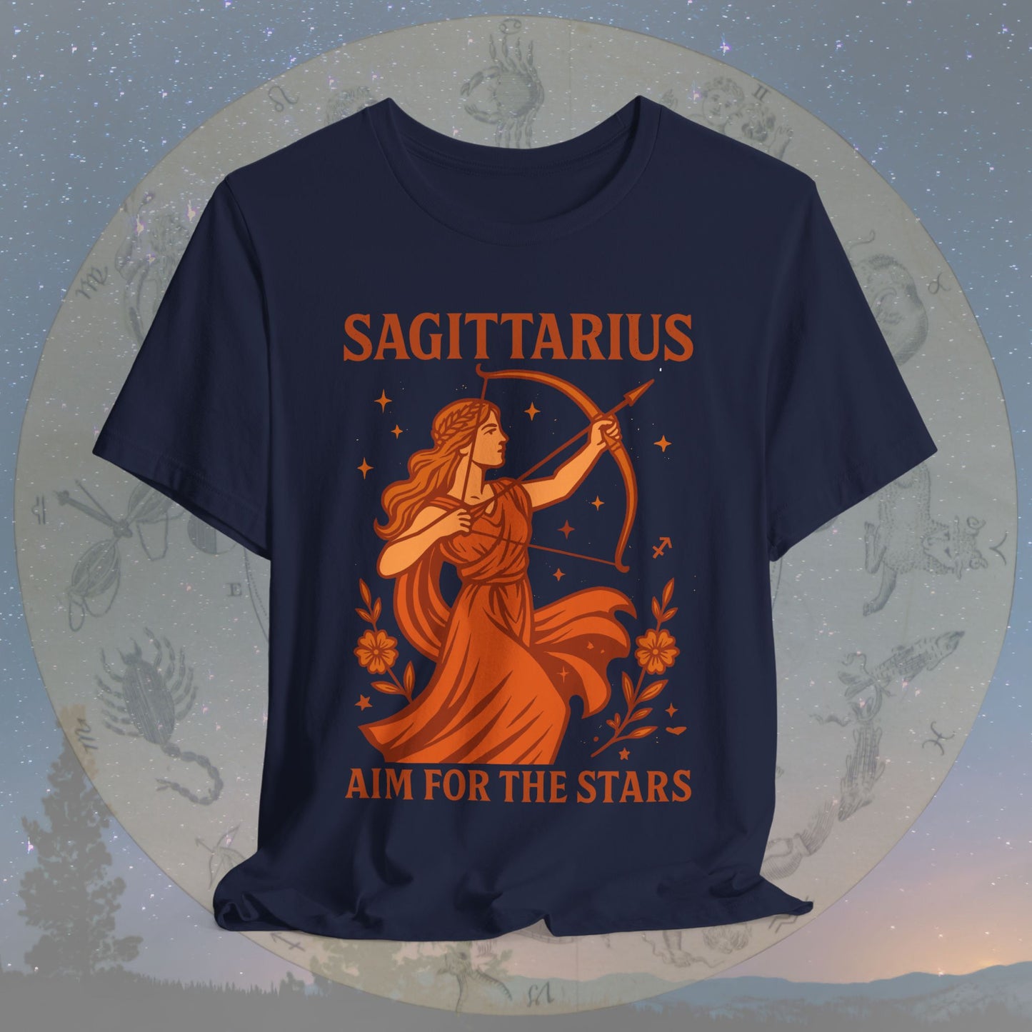 Adventurous Aim for the Stars Sagittarius T-Shirt