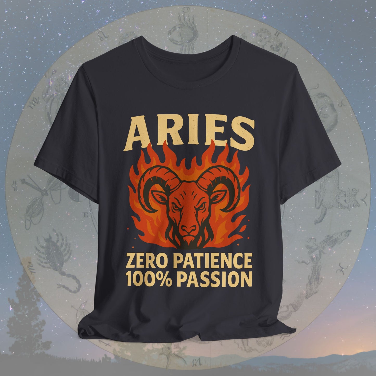 Aries Fiery Passion Zodiac T-Shirt