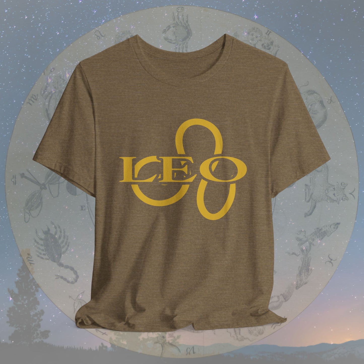 Leo Golden Zodiac Symbol T-Shirt