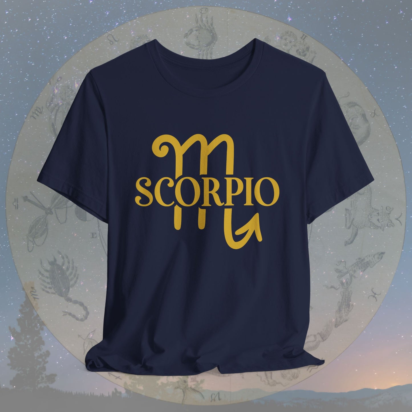 Scorpio Golden Zodiac Symbol T-Shirt