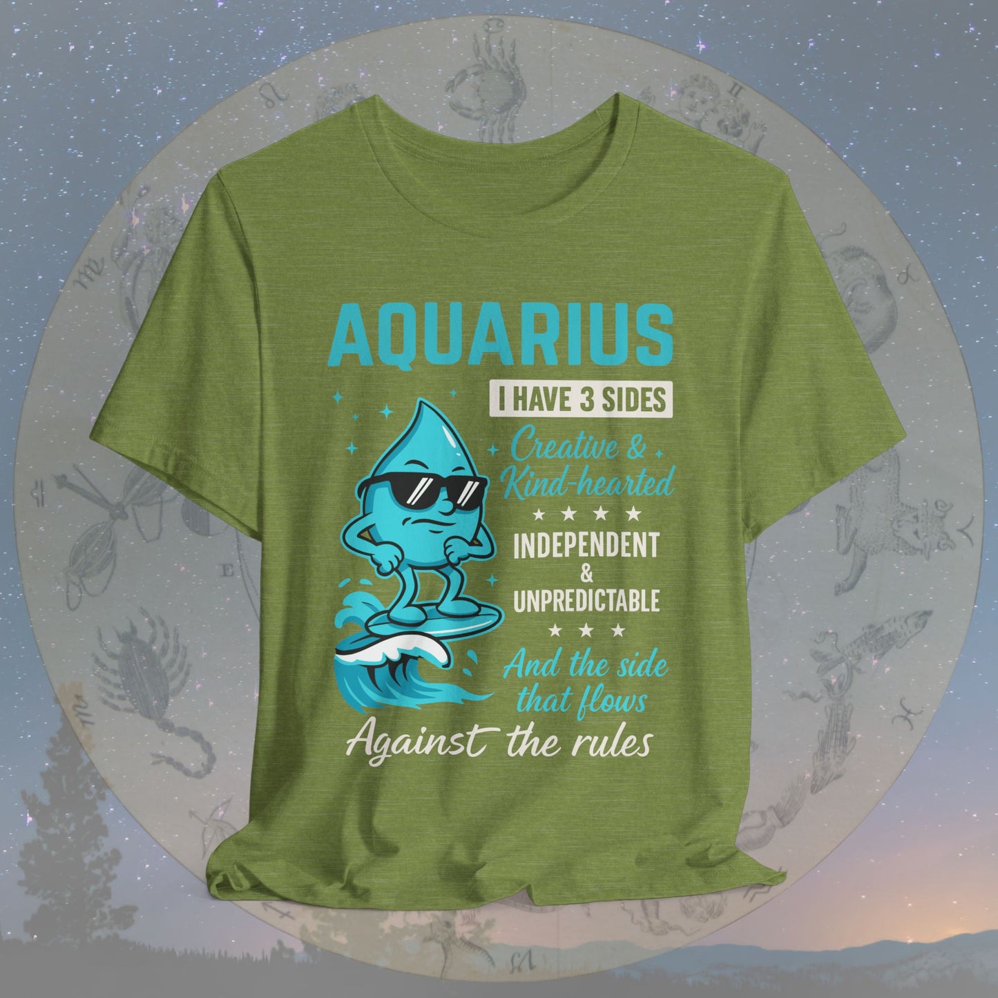 I Have 3 Sides – Free Spirit Aquarius T-Shirt