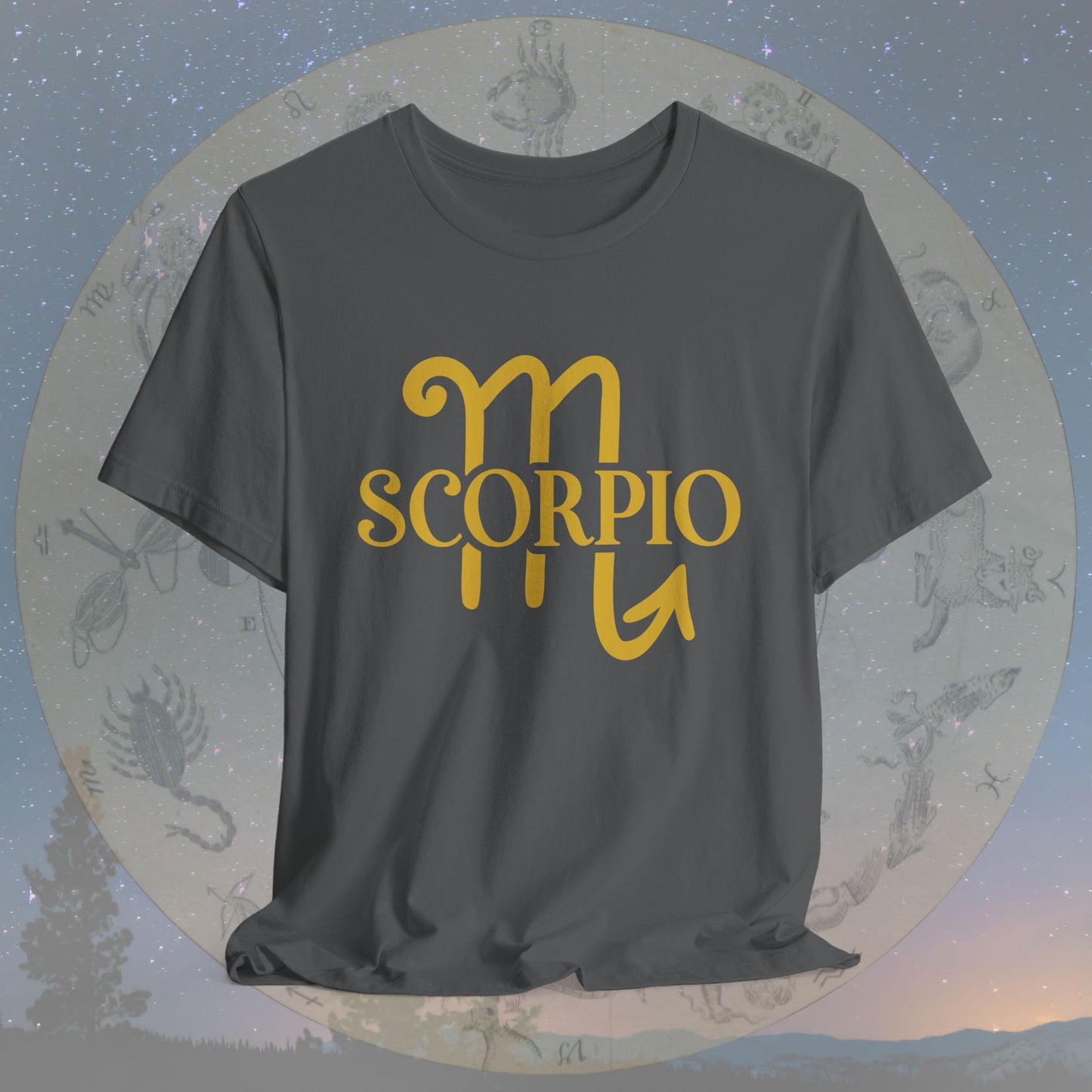 Scorpio Golden Zodiac Symbol T-Shirt