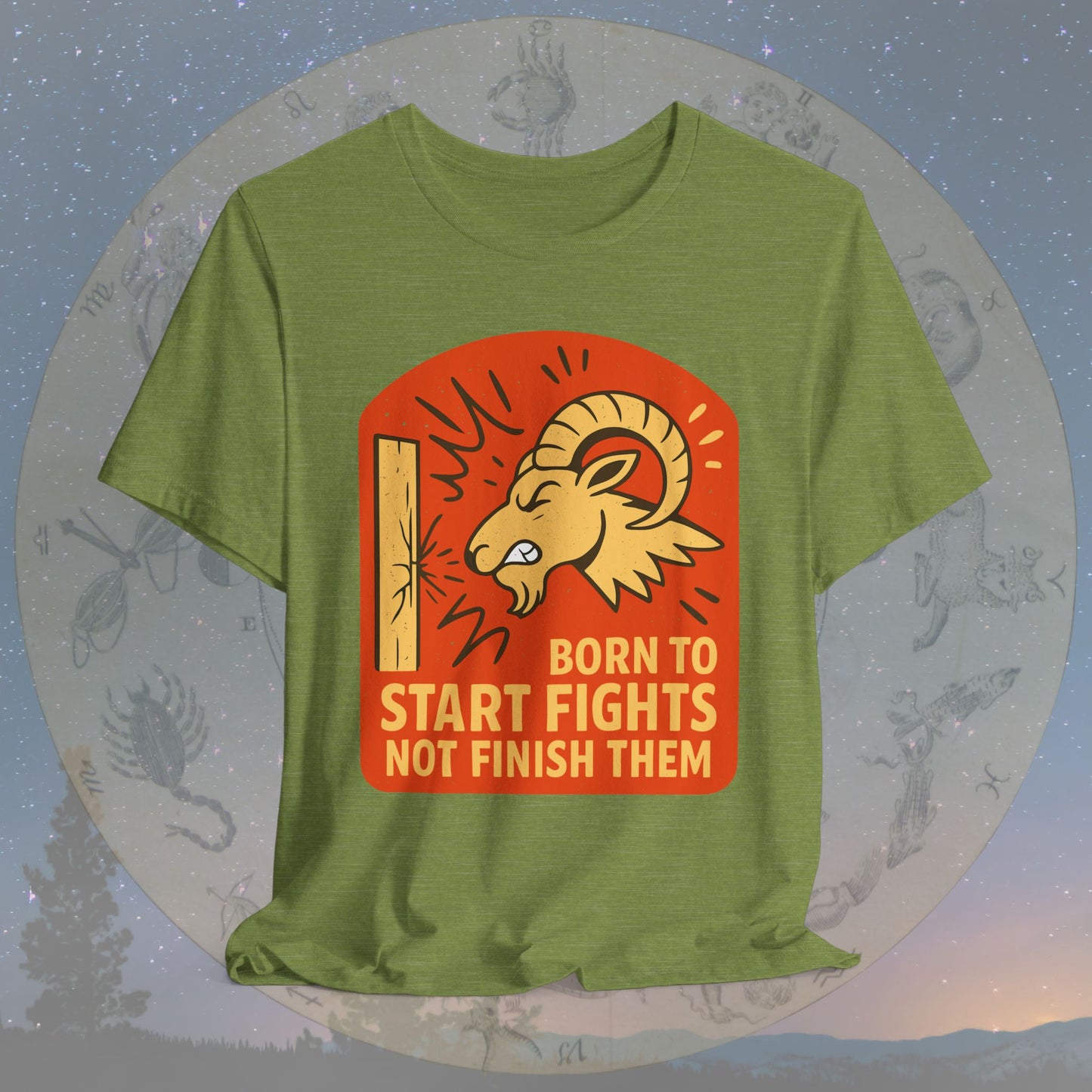 Aries Born to Start Fights T-Shirt