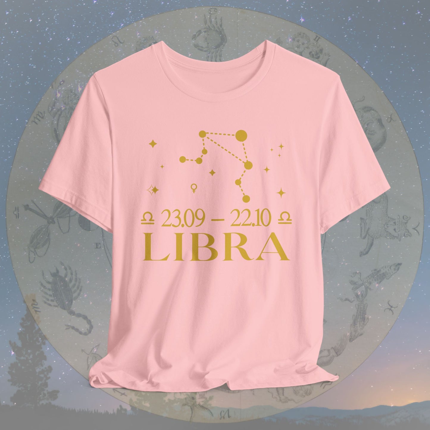 Libra Star Constellation Zodiac T-Shirt