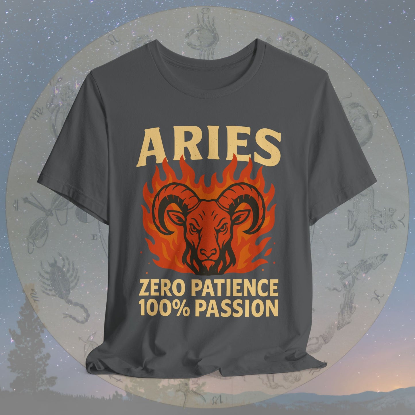 Aries Fiery Passion Zodiac T-Shirt