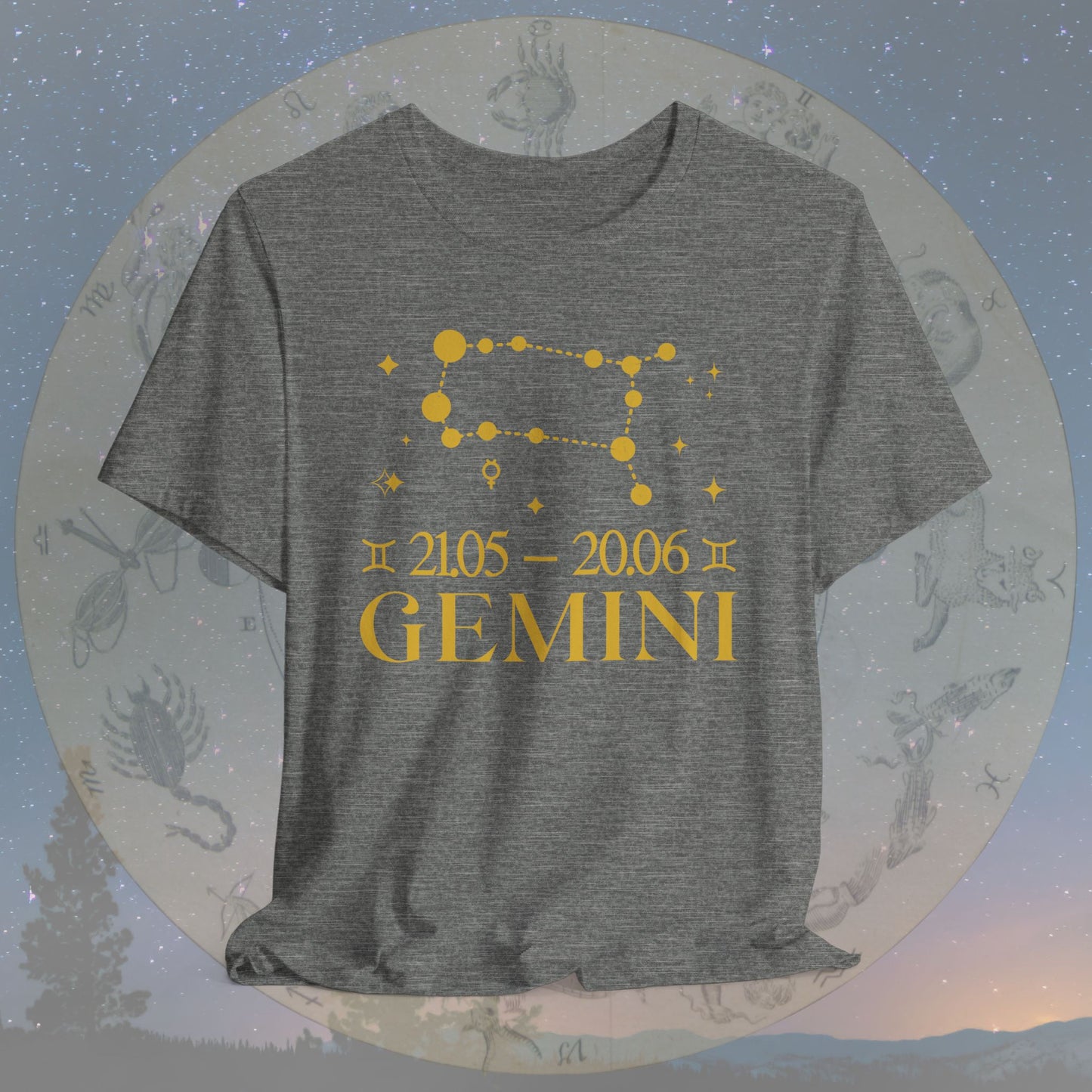 Gemini Star Constellation Zodiac T-Shirt