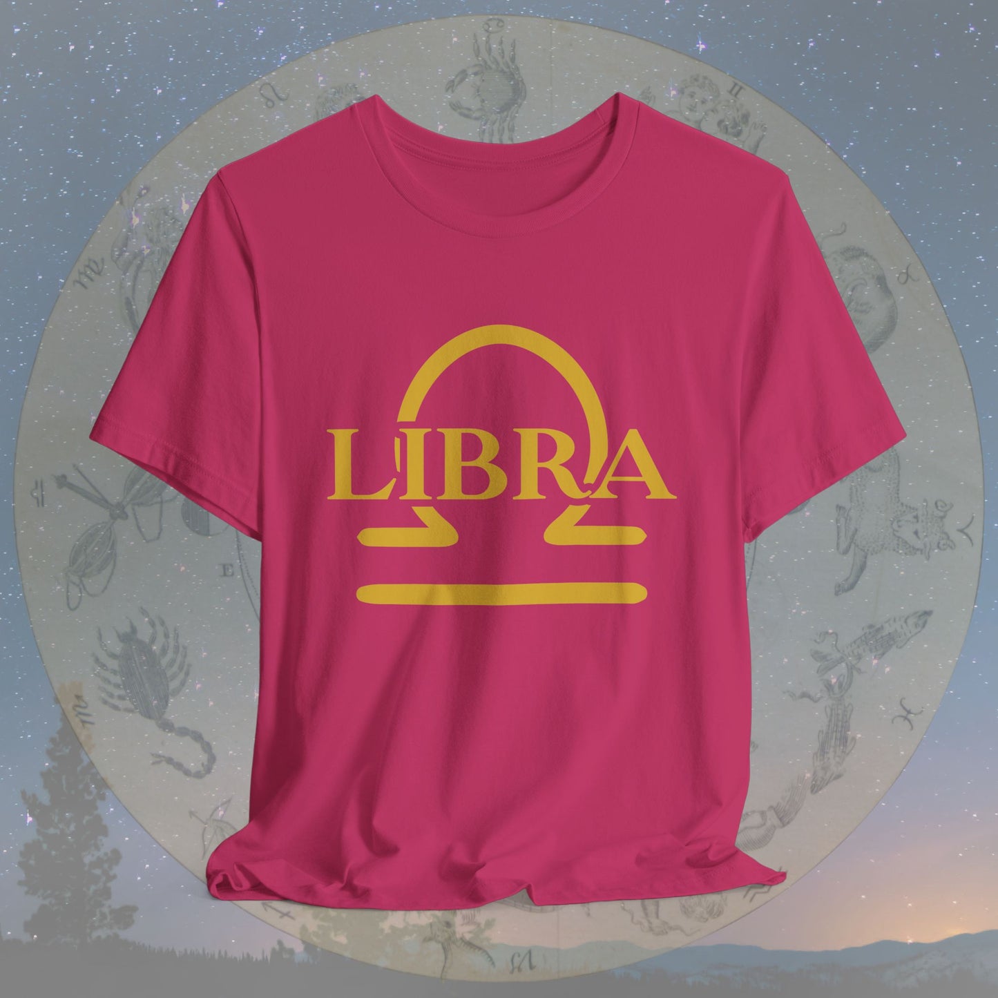 Libra Golden Zodiac Symbol T-Shirt
