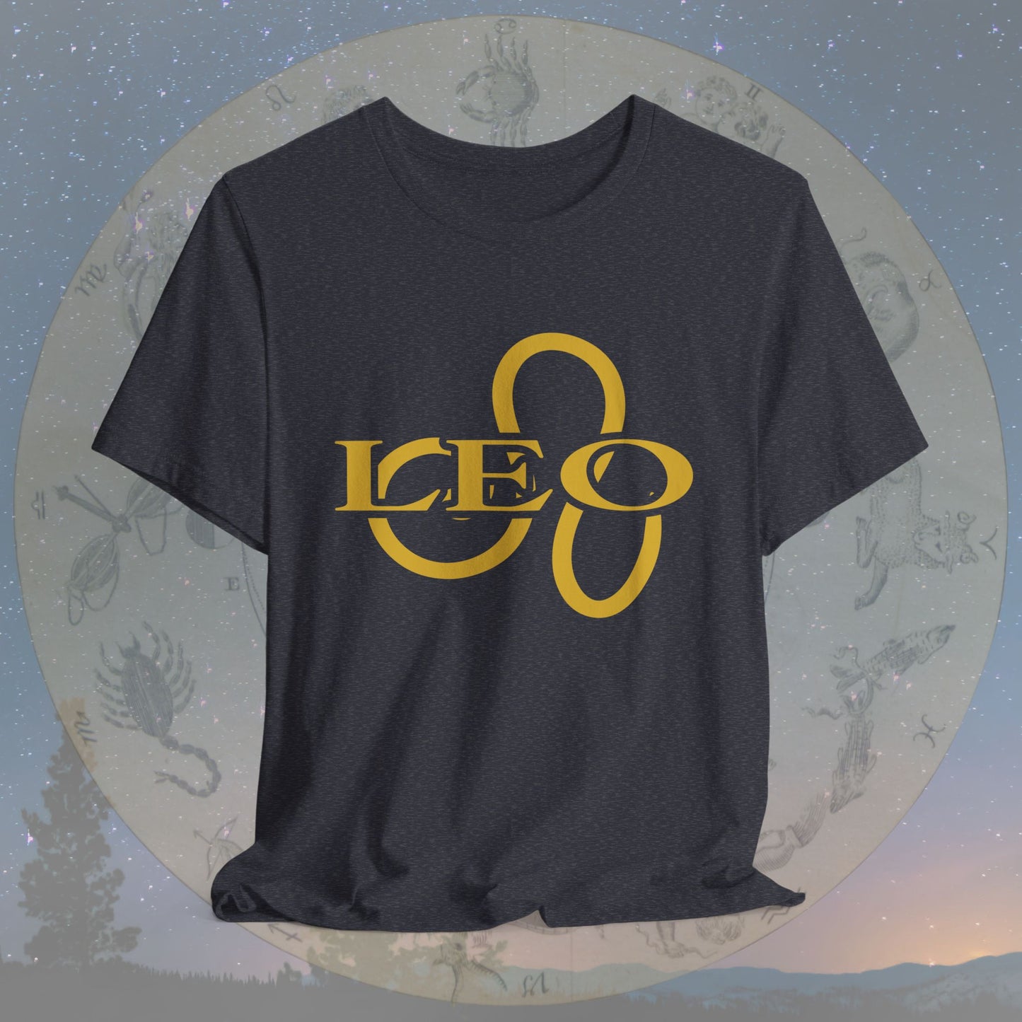 Leo Golden Zodiac Symbol T-Shirt