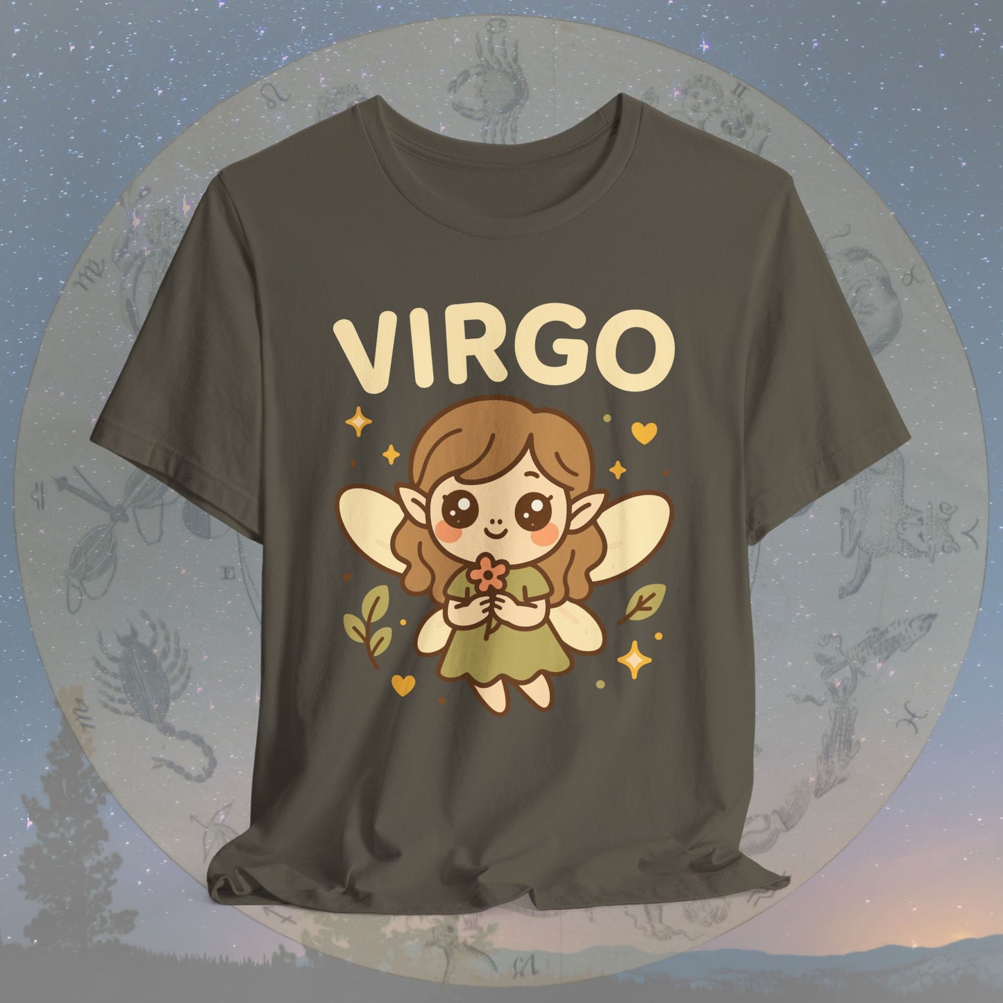 Kawaii Gentle Virgo Zodiac Sign T-Shirt