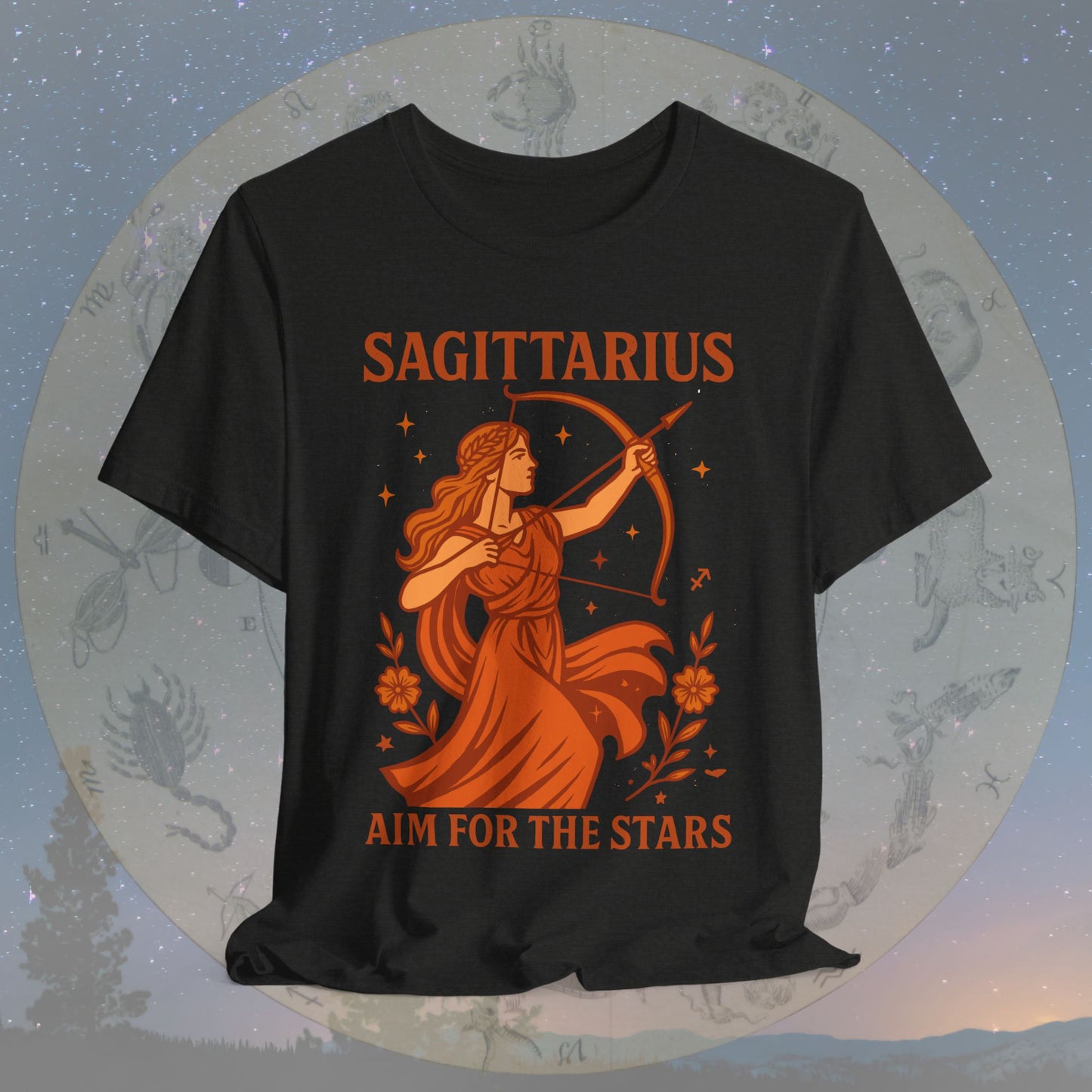 Adventurous Aim for the Stars Sagittarius T-Shirt