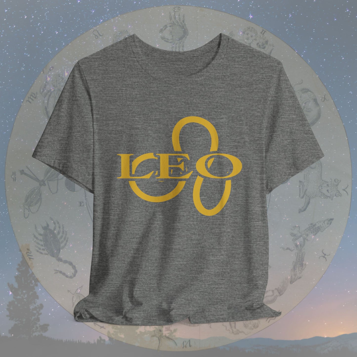 Leo Golden Zodiac Symbol T-Shirt