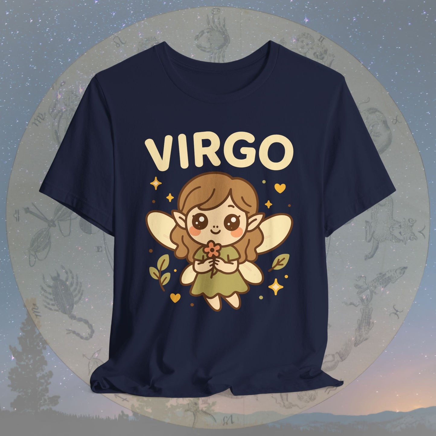 Kawaii Gentle Virgo Zodiac Sign T-Shirt