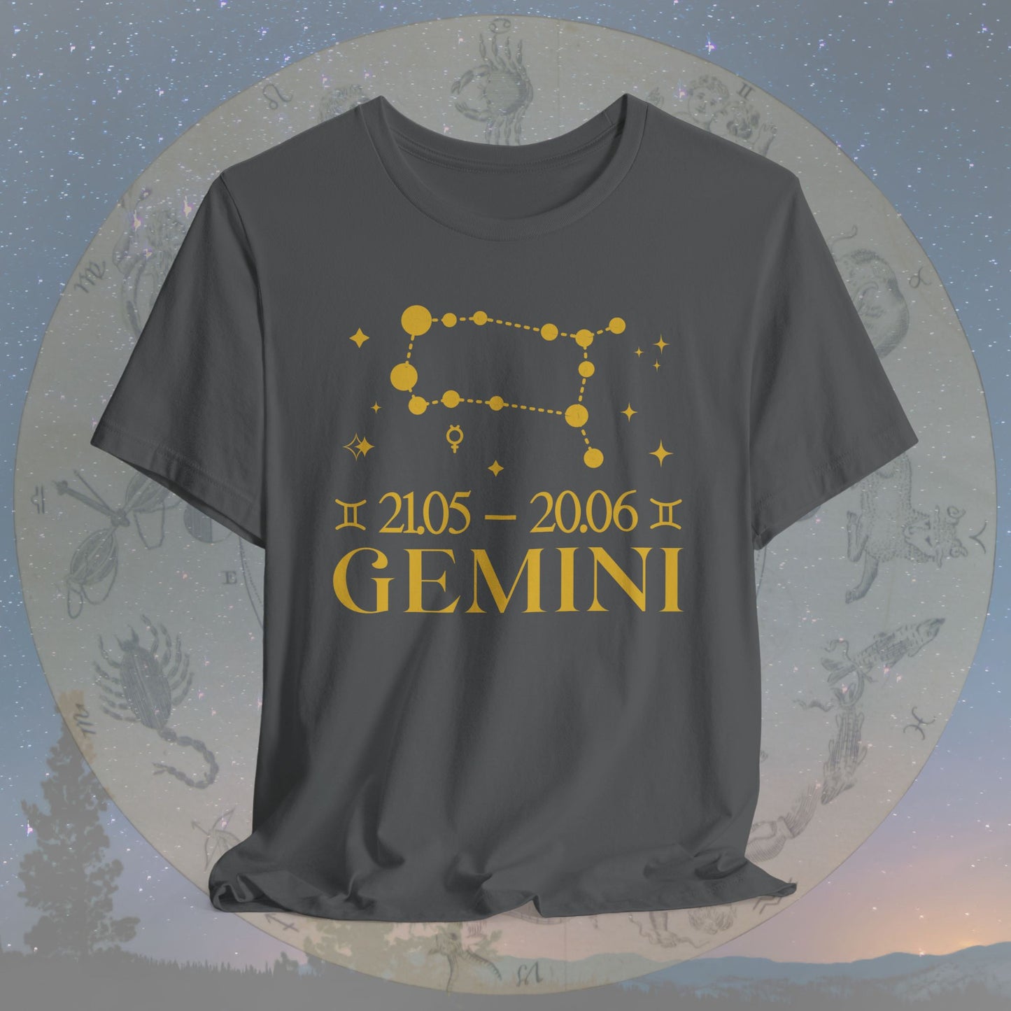 Gemini Star Constellation Zodiac T-Shirt