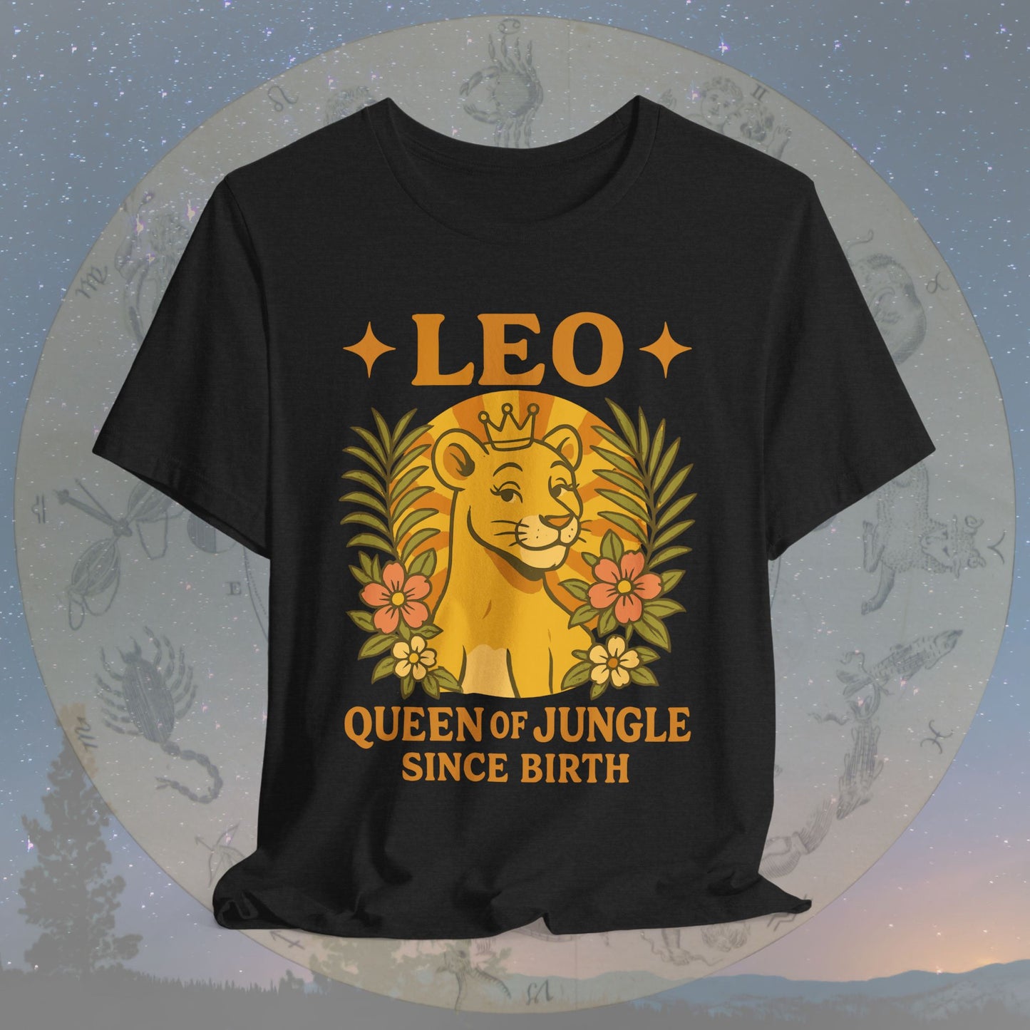 Confident Leo Queen of Jungle Zodiac Sign T-Shirt